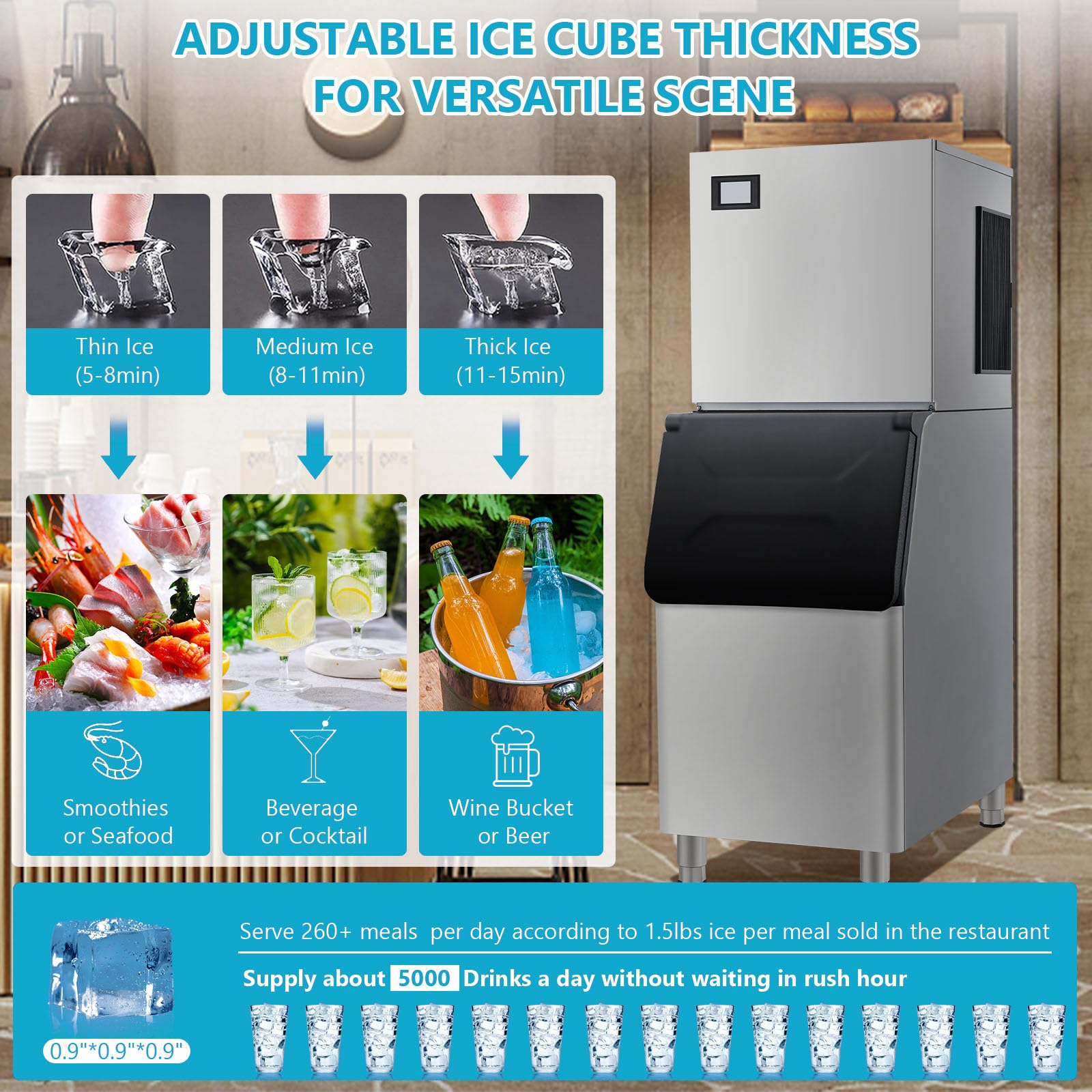 Garvee Commercial Ice Maker Machine - 22