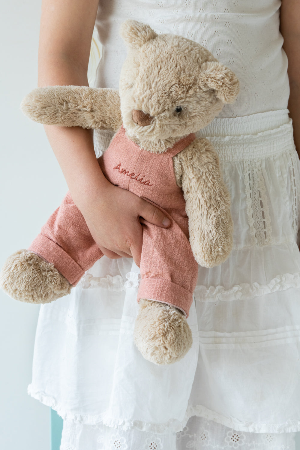 Personalized Pink Honey Bear Overalls for Babies & Toddlers - Cute & Comfortable Outfit for Playdates, Photoshoots & Everyday Wear