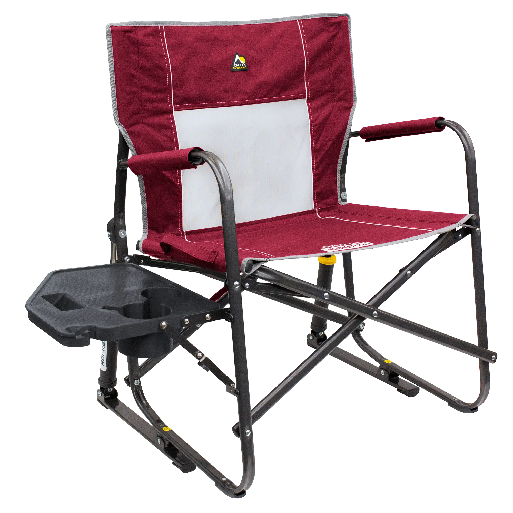 Freestyle Rocker XL™ Outdoor Rocking Chair with Side Table - Perfect for Patio, Deck, Garden & Backyard Relaxation