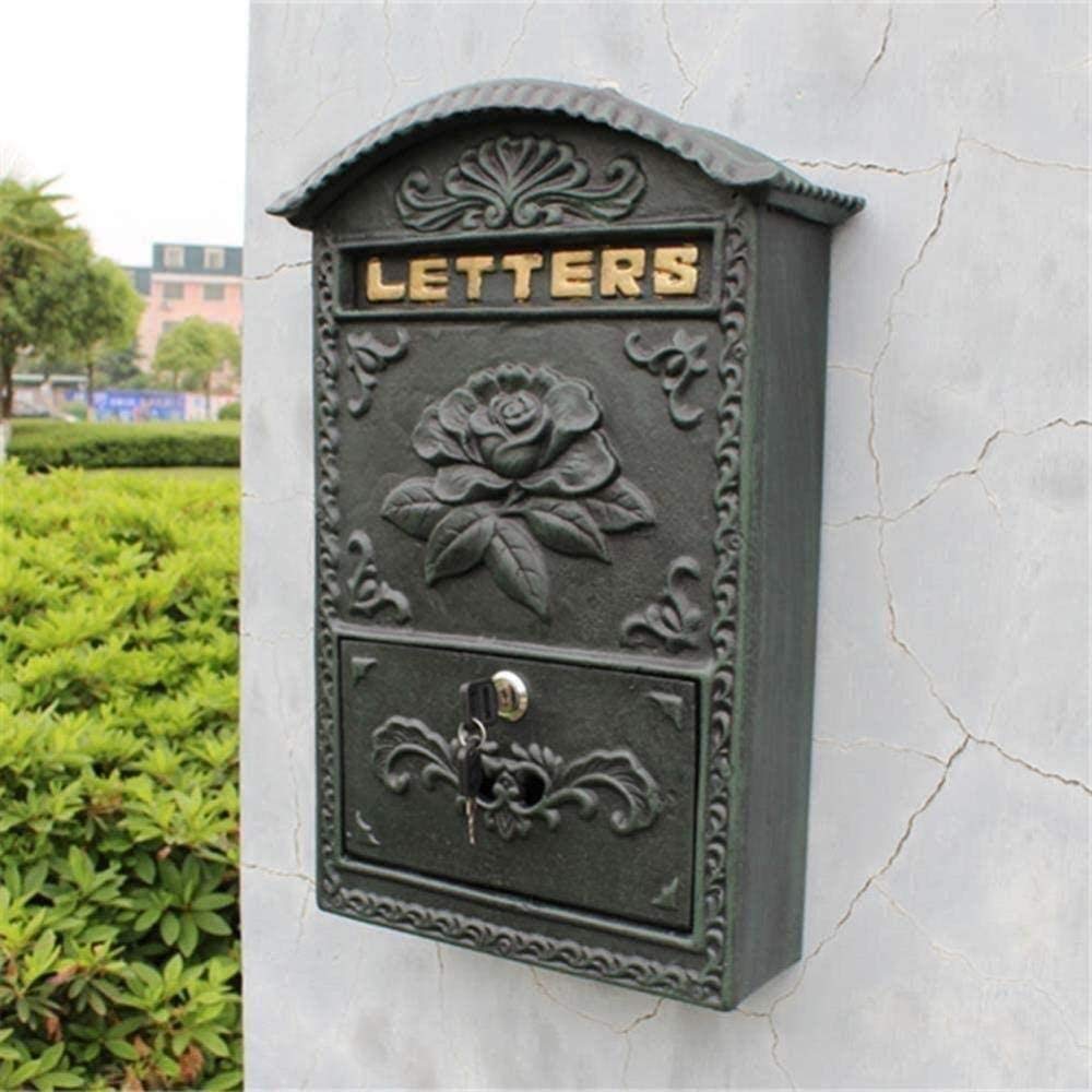 Aluminum Wall Mounted Security Mailbox - Durable Outdoor Letter Box for Home & Apartment - Perfect for Porch, Garden, and Front Yard Security