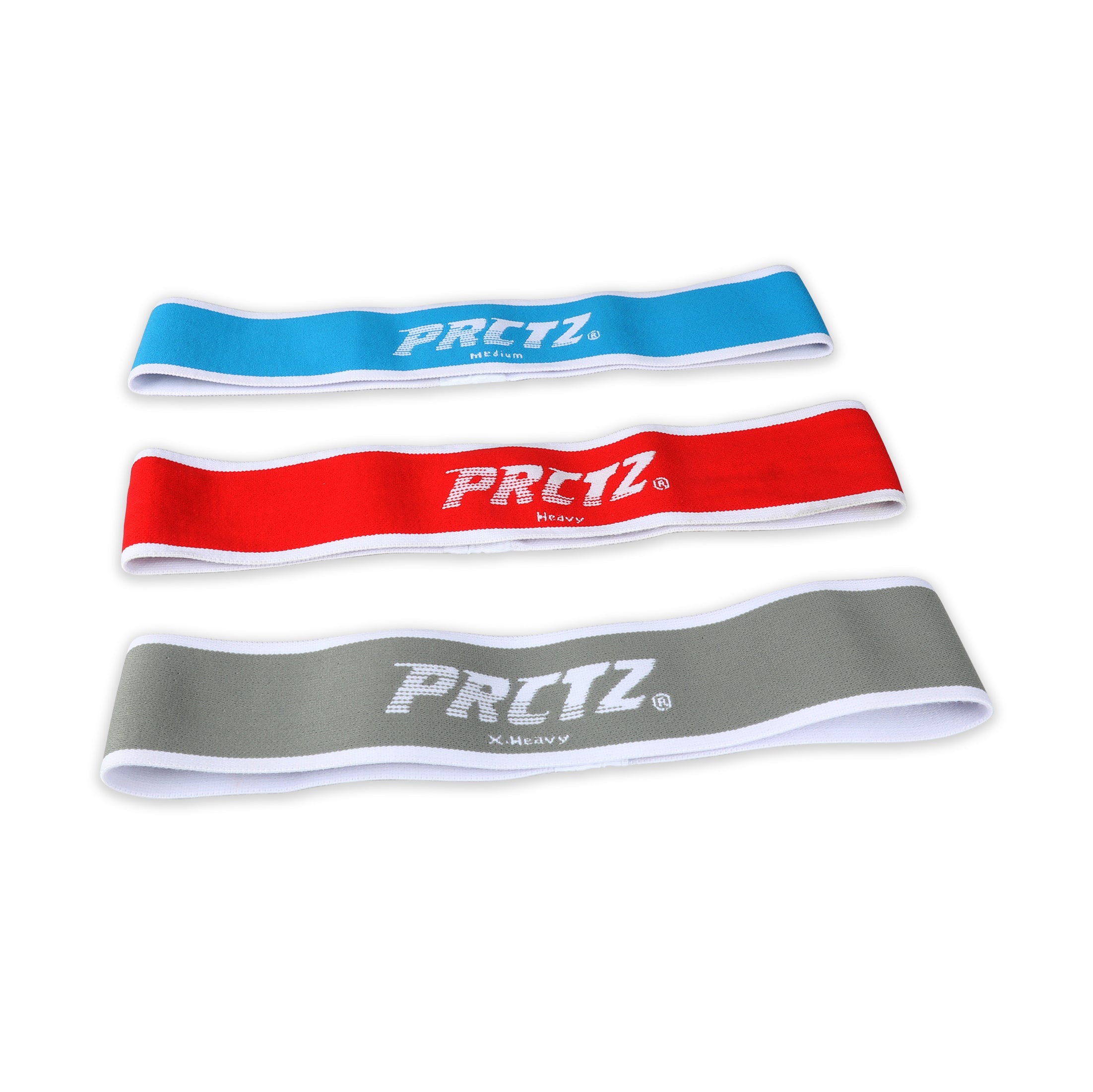 PRCTZ Elastic Fabric Hip & Glute Bands - 3 Pack Set for Strength Training, Workouts, Yoga & Physical Therapy - Essential Resistance Bands for Women & Men