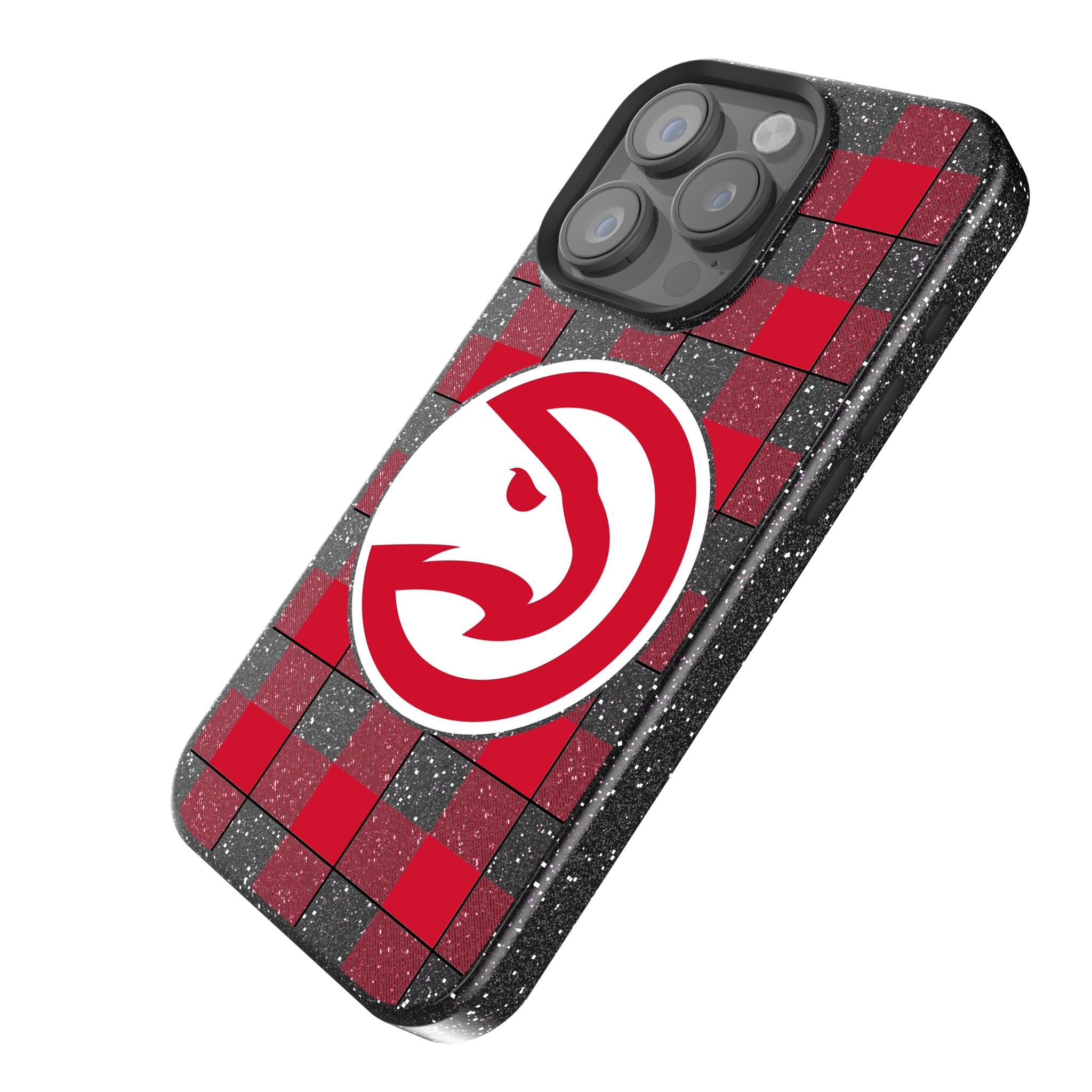 Atlanta Hawks Plaid Bling Phone Case - Stylish Protective Cover for iPhone & Samsung | Perfect for Basketball Fans & Game Days