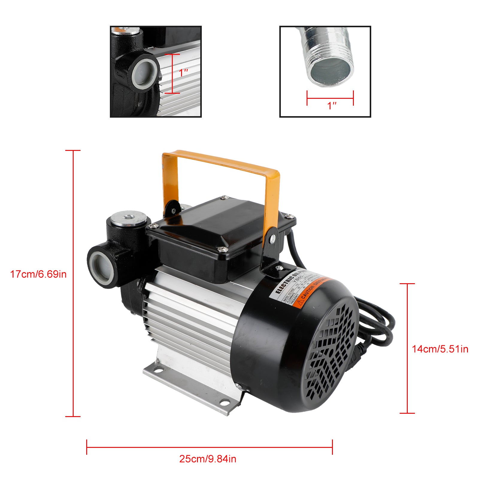 110V AC 550W Electric Diesel Fuel Transfer Pump - Self Priming 16GPM Oil Pump for Trucks, Boats & Industrial Use - Perfect for Gas Stations, Farms & Emergency Fuel Transfer
