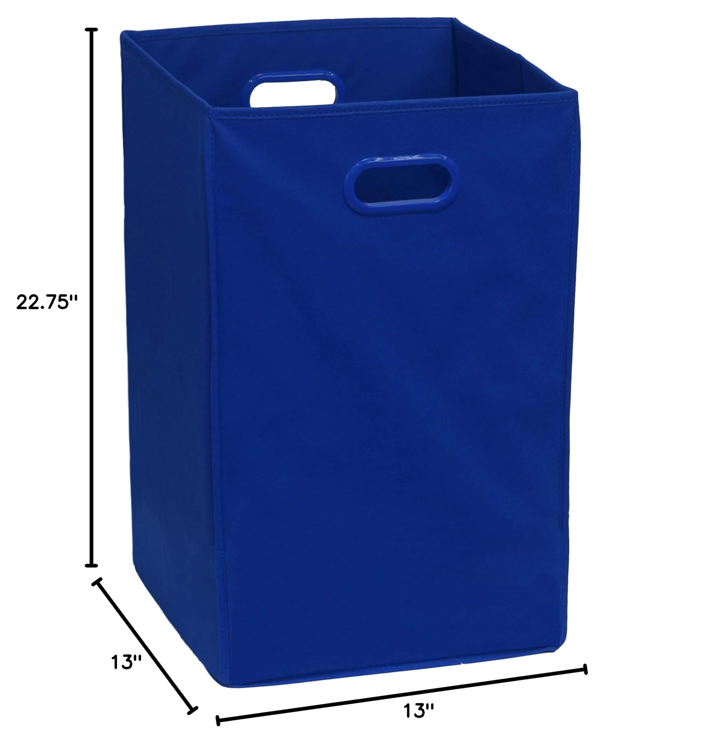 Foldable Laundry Hamper Basket for Closet - Dark Blue, Collapsible Clothes Storage Bin for Bedroom, Dorm, or Travel | Space-Saving Organizer for Dirty Clothes and Linens
