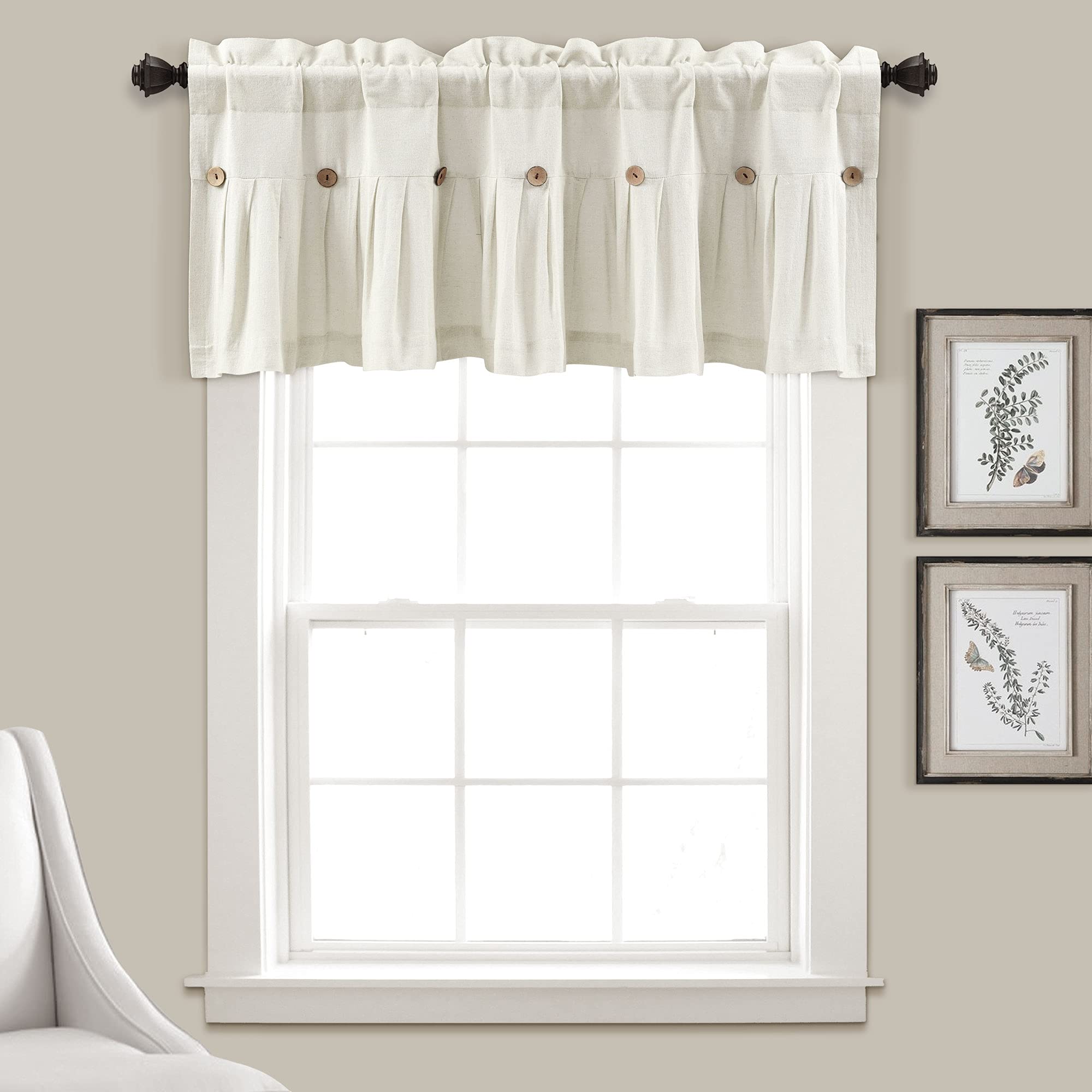 Lush Decor Farmhouse Valance Curtain - 84