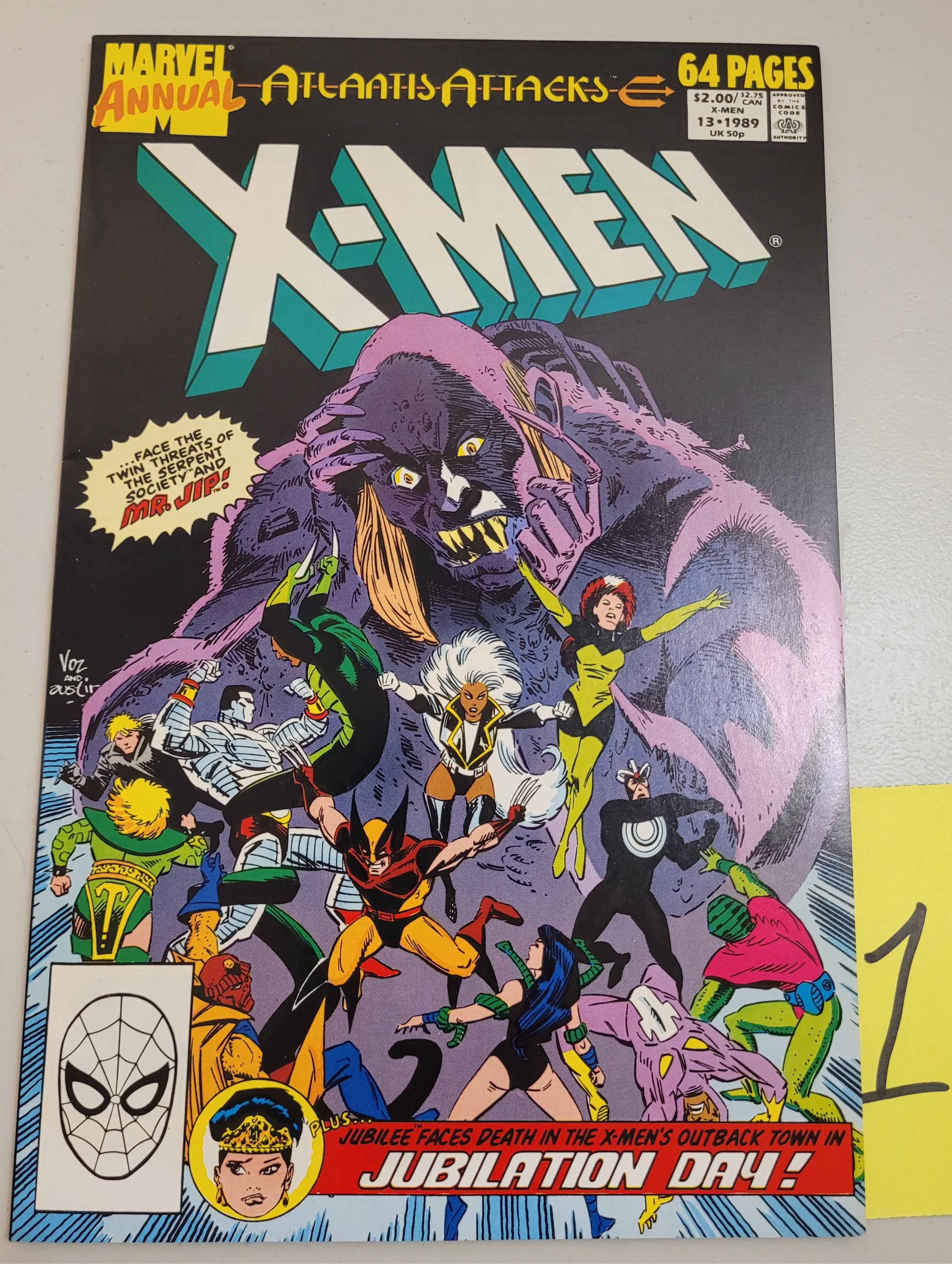 Marvel Comics The Uncanny X-Men Annual #13 (1989) - Atlantis Attacks Featuring Jubilee | Rare Collectible Comic Book for Marvel Fans & Comic Collectors | Perfect for Displays, Gifts & Investment