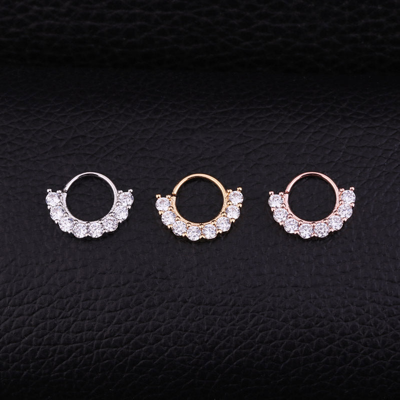 18K Rose Gold Indian Nose Ring Hoop Earring - 20G Piercing Jewelry for Women | ER8509 | Perfect for Festivals, Weddings & Boho Fashion
