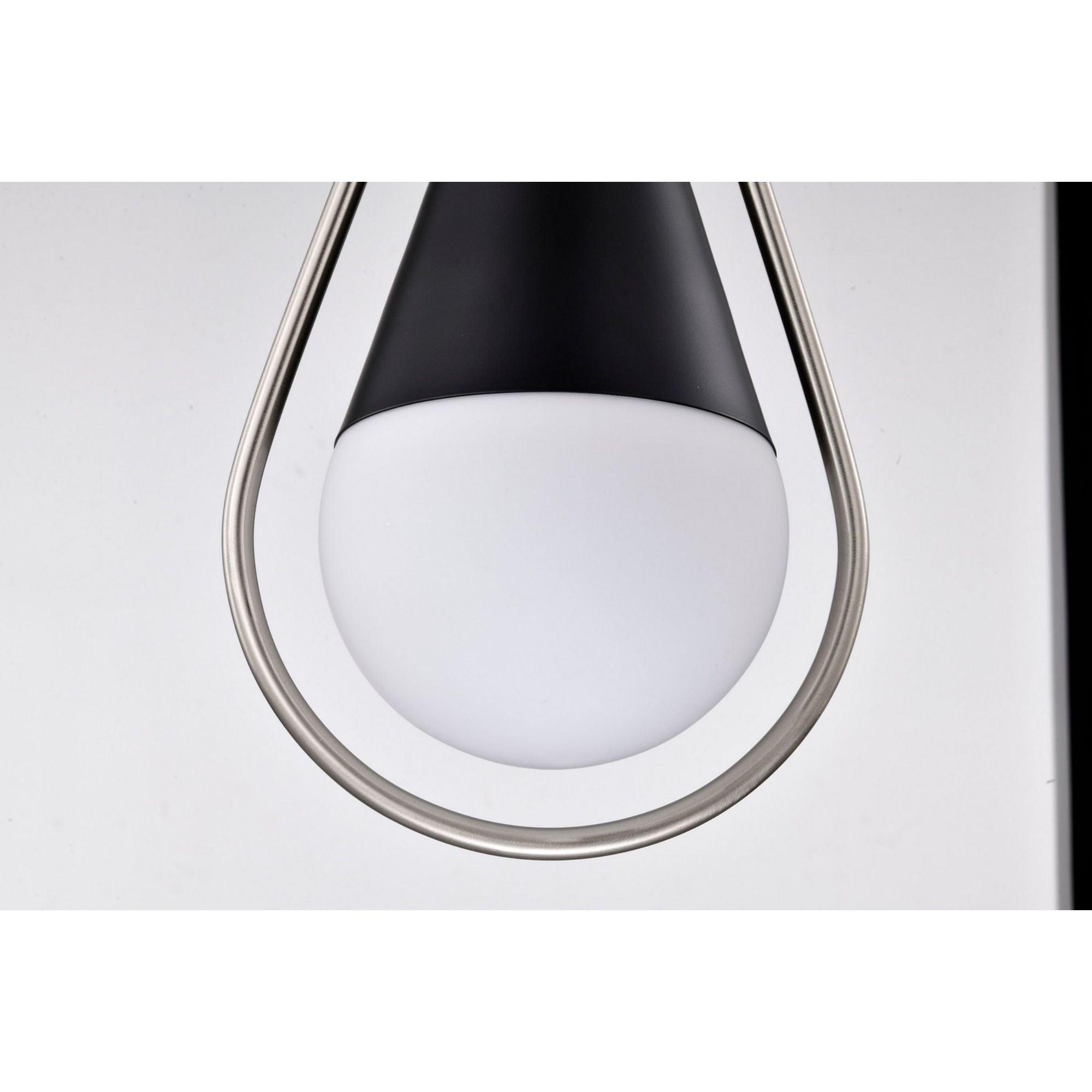 Admiral 10 Inch Modern Pendant Light Fixture - Matte Black & Brushed Nickel Finish - Perfect for Kitchen Island, Dining Room, or Entryway Lighting
