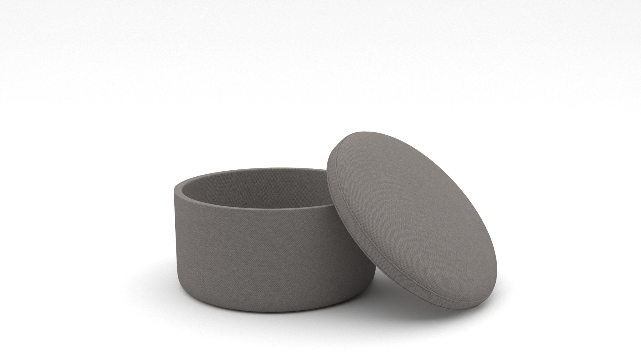 Ari 30 Round Storage Ottoman - Large Round Footrest Stool with Hidden Storage, Upholstered Bench for Living Room, Bedroom & Nursery - Perfect for Extra Seating & Organizing Blankets, Toys & More