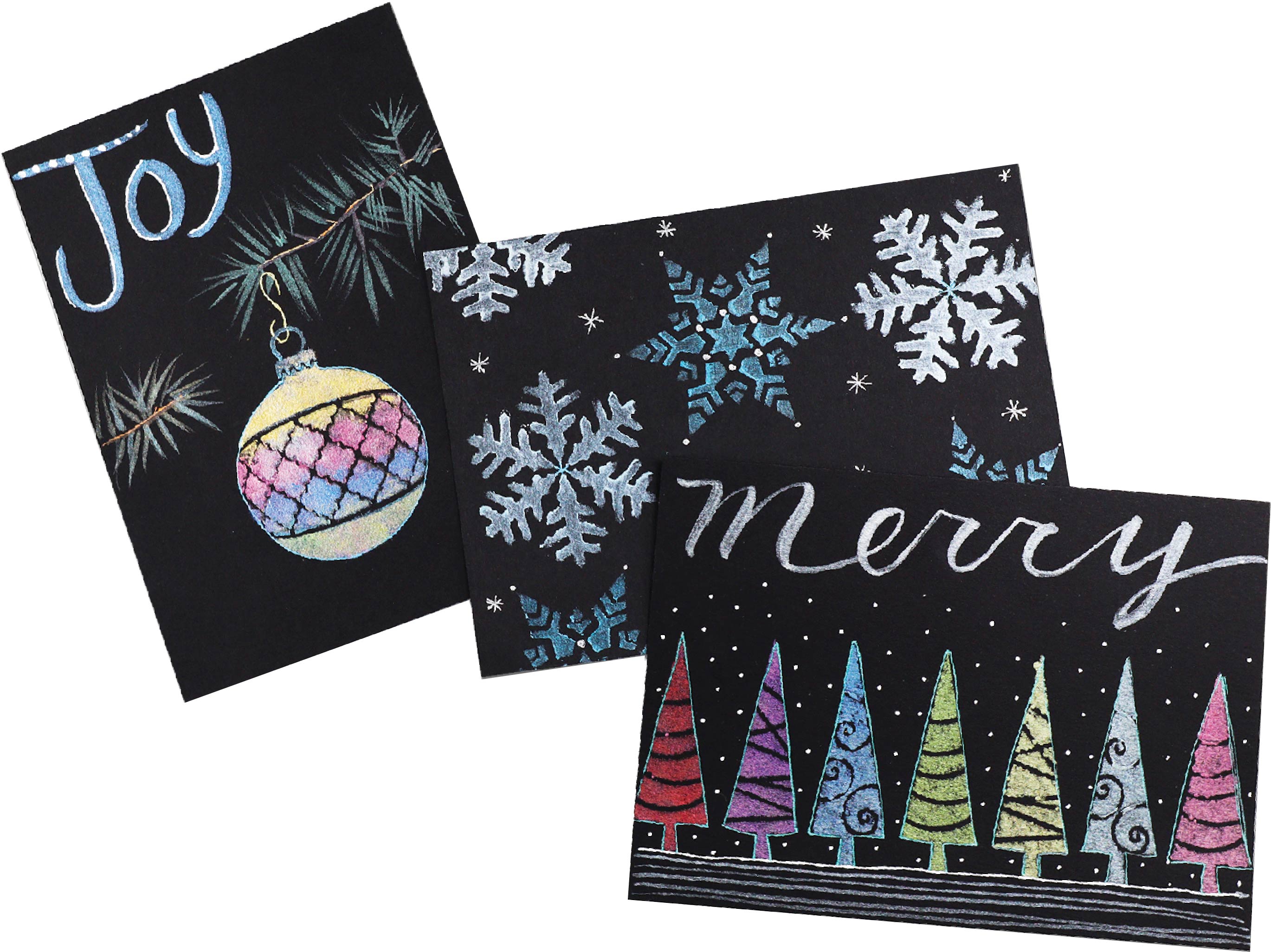 Pearlescent Paint & Stencil Kit - Winter Edition (PWCSK2) | DIY Holiday Crafts, Christmas Decorations, Snowflake Art Projects for Kids & Adults
