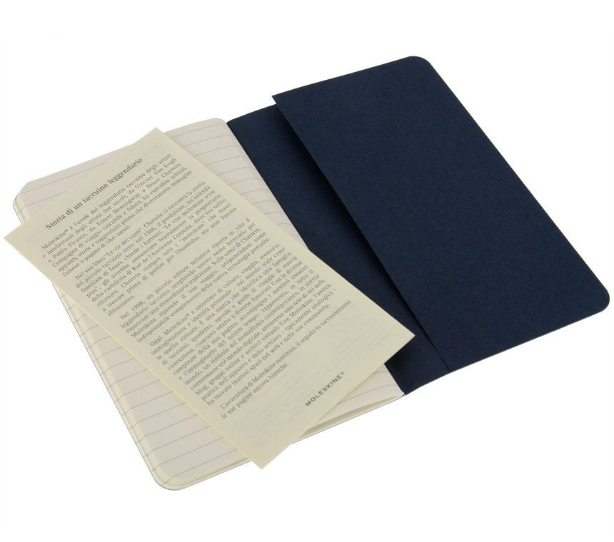 Premium Moleskine Ruled Cahier Journal Set - 3 Pack with Durable Cardboard Cover for Note Taking, Sketching & Daily Planning | Perfect for Students, Artists & Professionals