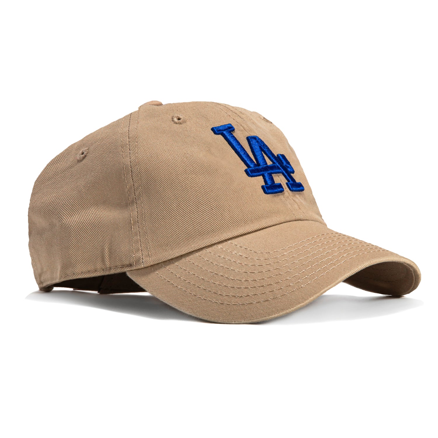 47 Brand Los Angeles Dodgers Cleanup Adjustable Baseball Cap - Khaki & Royal Blue - Perfect for Game Day, Outdoor Sports & Casual Wear