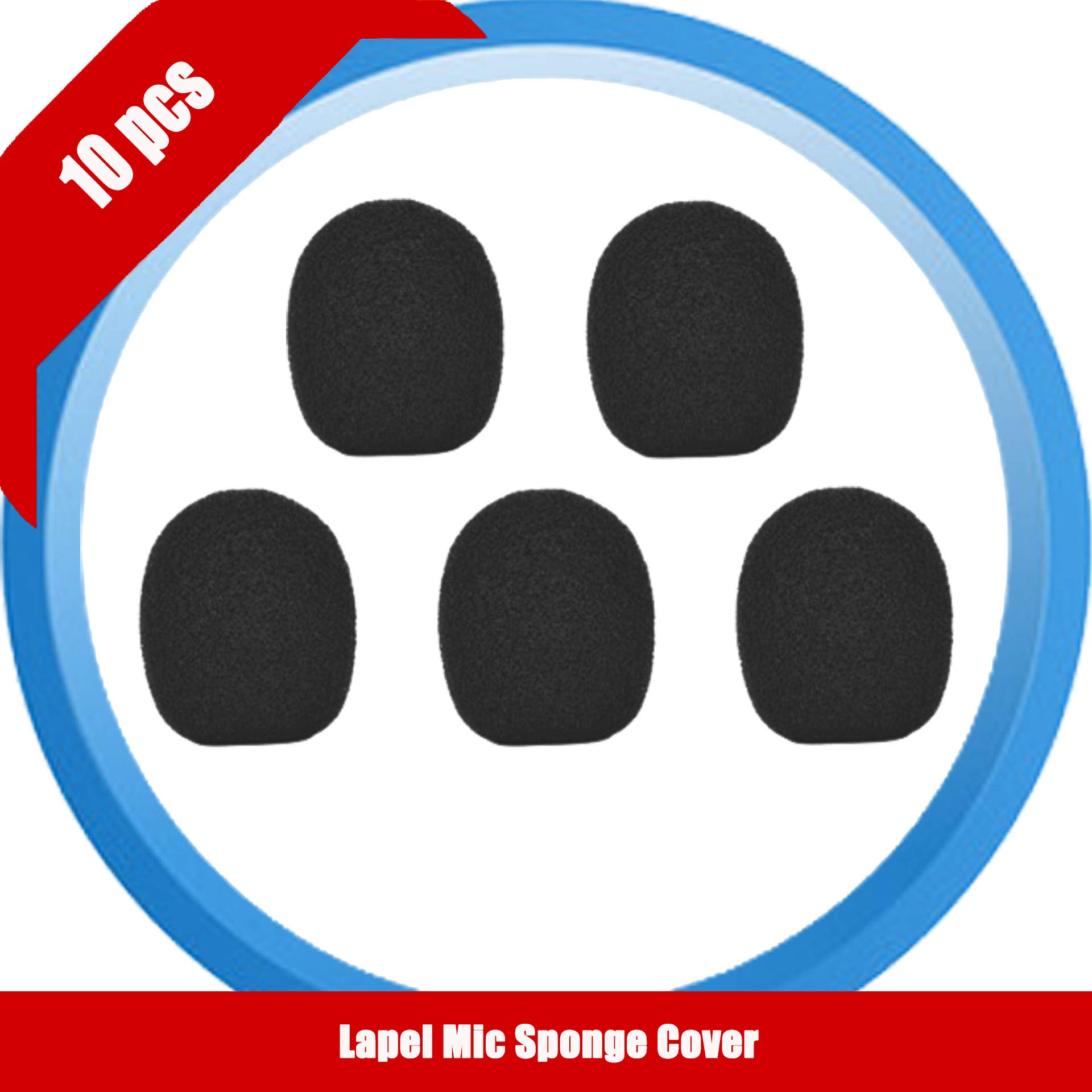 20 Pcs Metal Lapel Mic Clips with Foam Windscreen Covers - Durable Lavalier Microphone Clips Kit for Podcasting, Interviews & Public Speaking