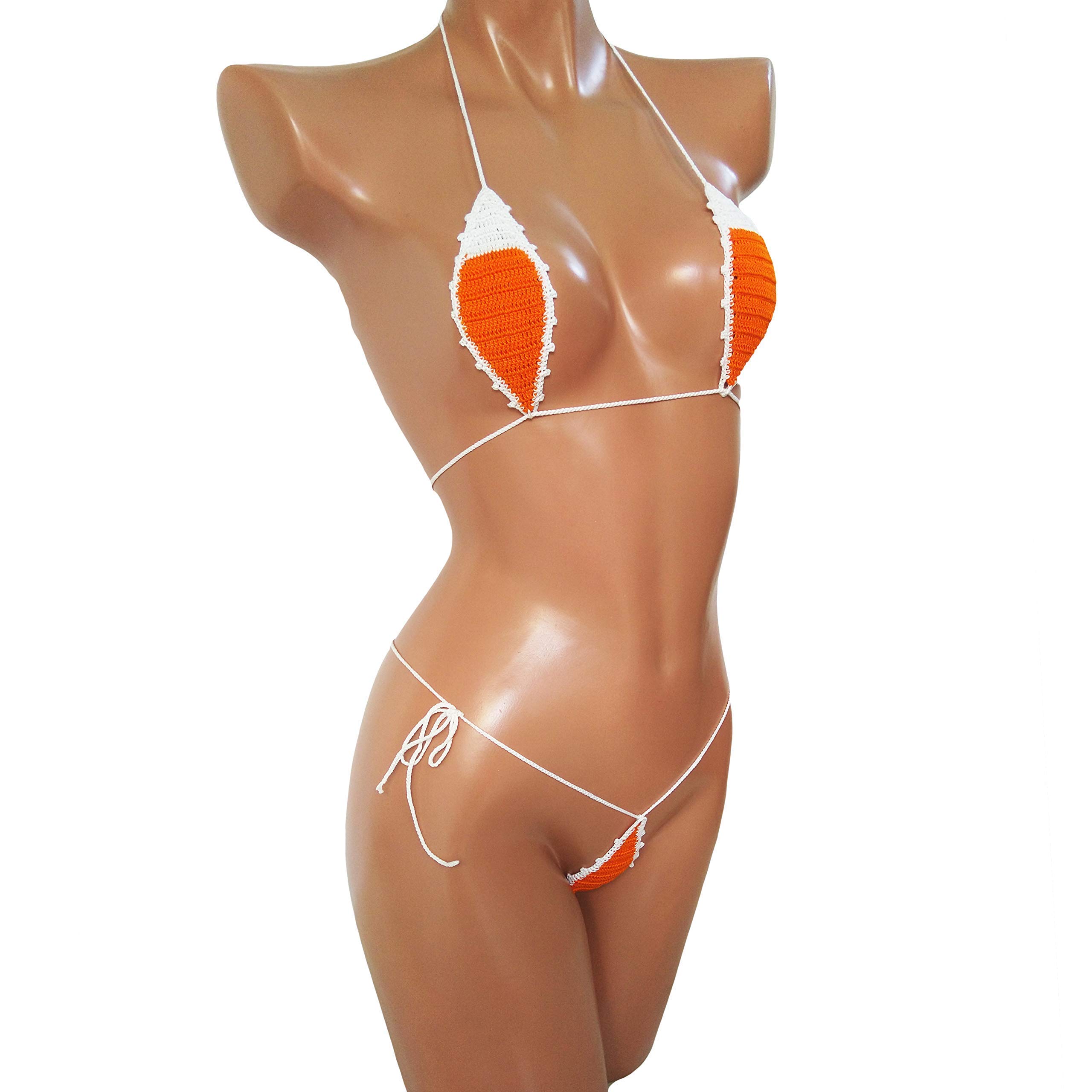Sexy Crochet Extreme Micro G-String Bikini Set - Teardrop Design for Beach, Pool & Summer Vacations | Women's Swimwear