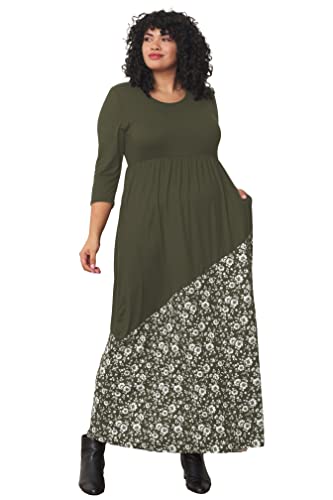 Olive Asymmetrical Floral
