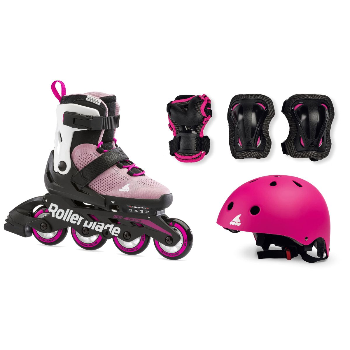 Rollerblade Microblade Cube G Inline Skates for Women - Pink & White Design | Perfect for Outdoor Fitness, Roller Skating Rinks & Casual Street Skating