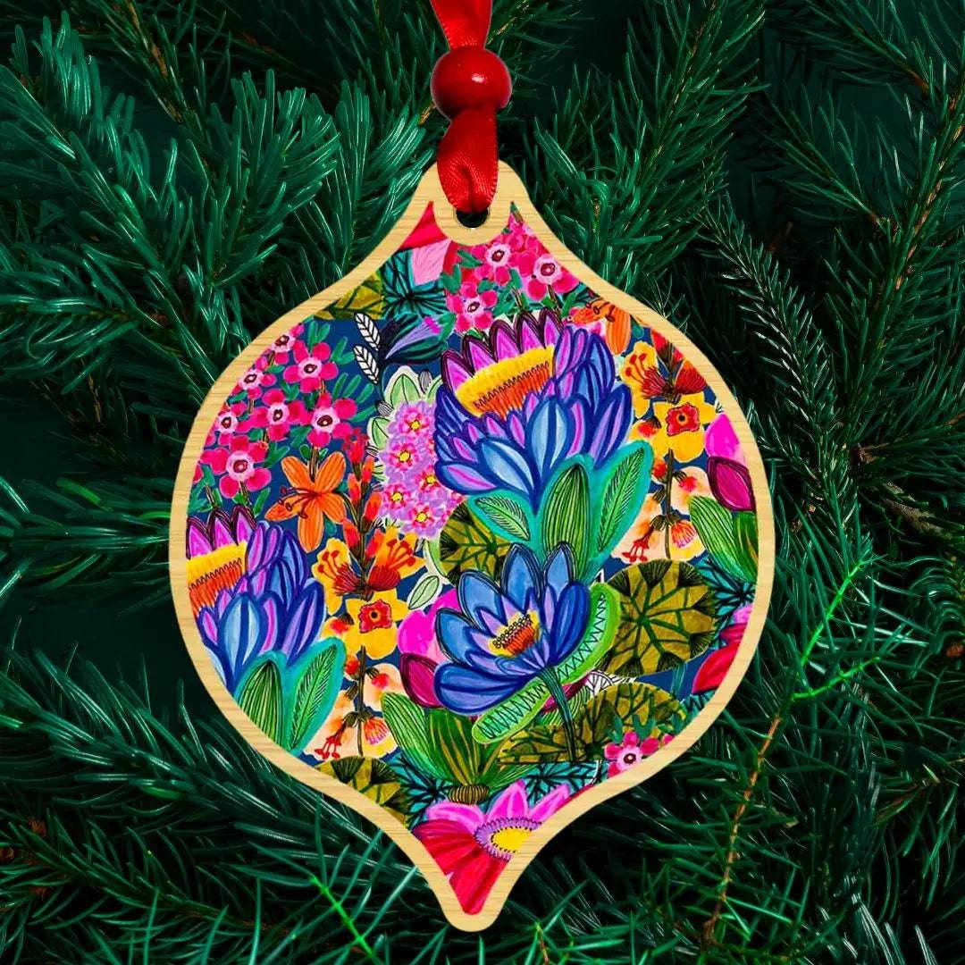 Handmade Lotus Flower Christmas Ornament - Elegant Holiday Decor for Tree, Home & Office - Perfect for Christmas, Winter Decorations & Gift Giving