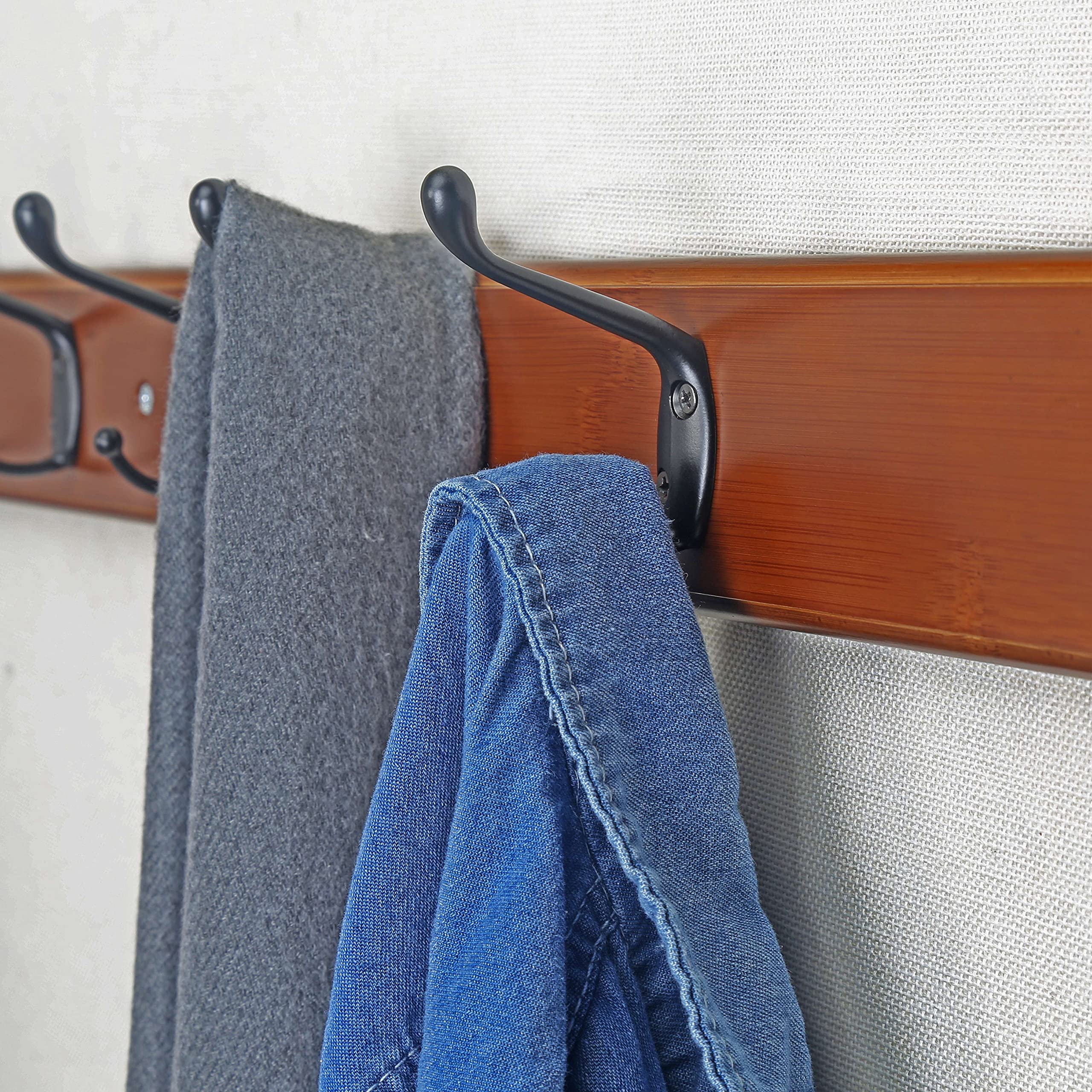 Dseap Wall Mounted Coat Rack - 10 Hooks, 16