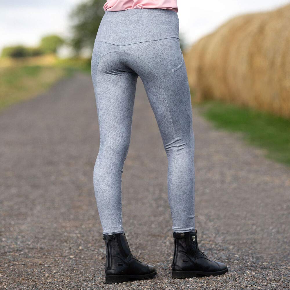 HORZE Women's Leigh Full Seat Equestrian Riding Tights with Phone Pocket - Breathable & Stretchy for Horseback Riding & Training