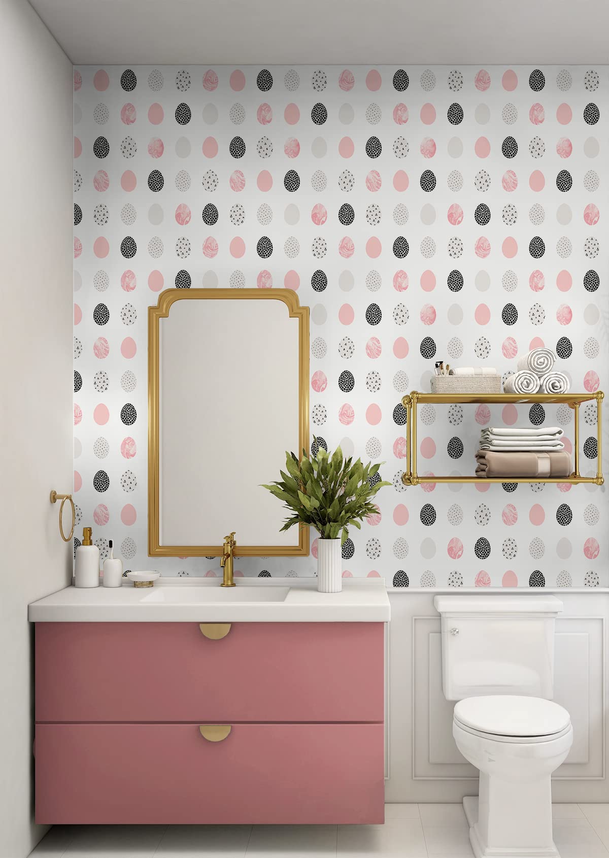 NextWall Mod Eggs Peel and Stick Wallpaper - Self-Adhesive Removable Wallpaper for Home Decor, Bedroom, Living Room, Nursery | Easy to Install & Remove