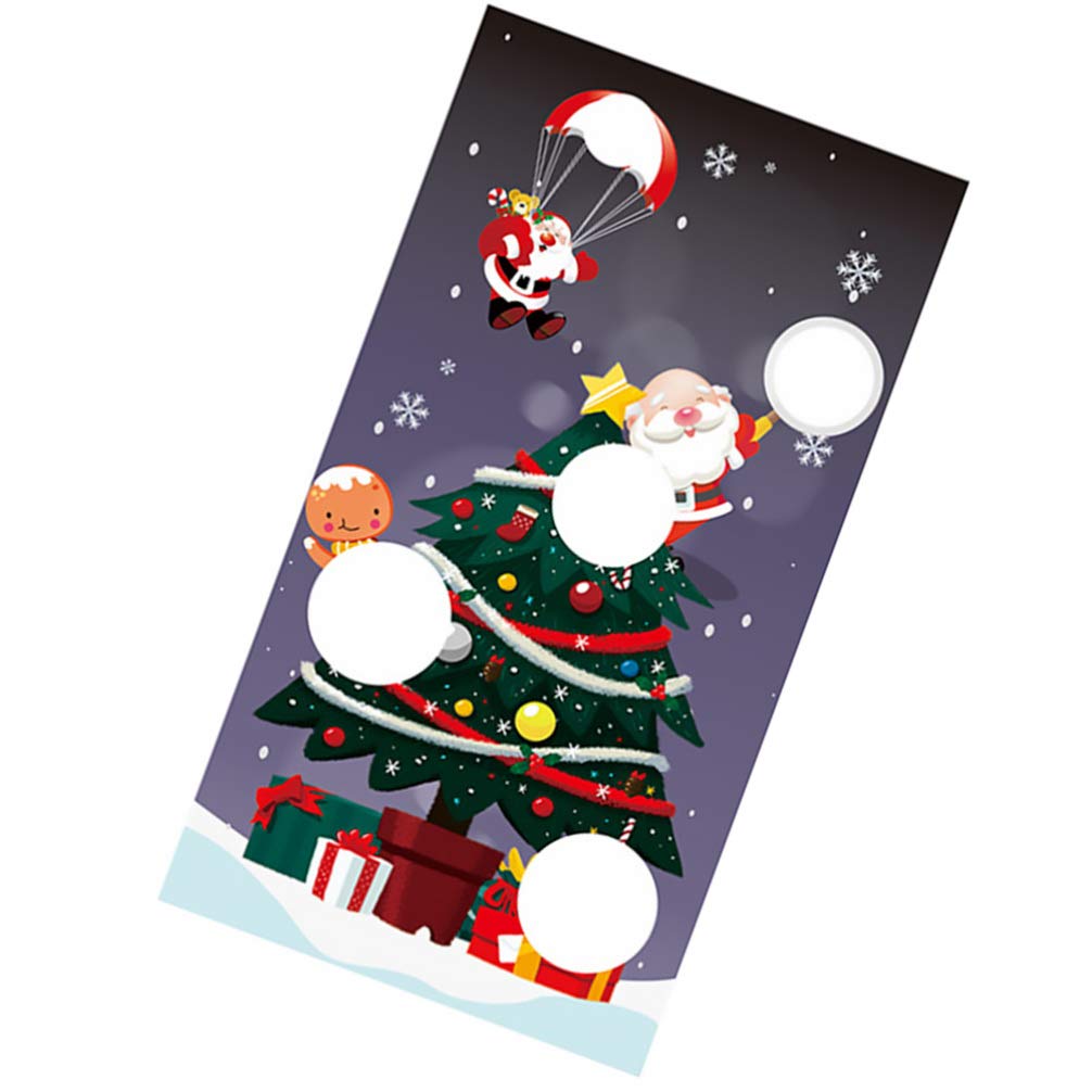 BESPORTBLE Christmas Toss Game Set - 6 Bean Bags & Tree Banner for Kids & Adults - Fun Holiday Party Games for Indoor/Outdoor Christmas Activities - Perfect for Family Gatherings & Festive Celebrations