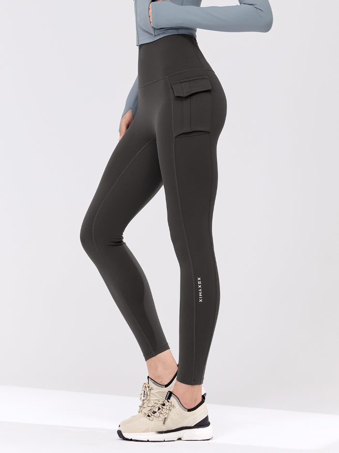 Black Label Signature 360N High Waist Pocket Leggings for Women - Yoga, Running & Workout - Comfortable Stretchy Athletic Tights with Side Pockets
