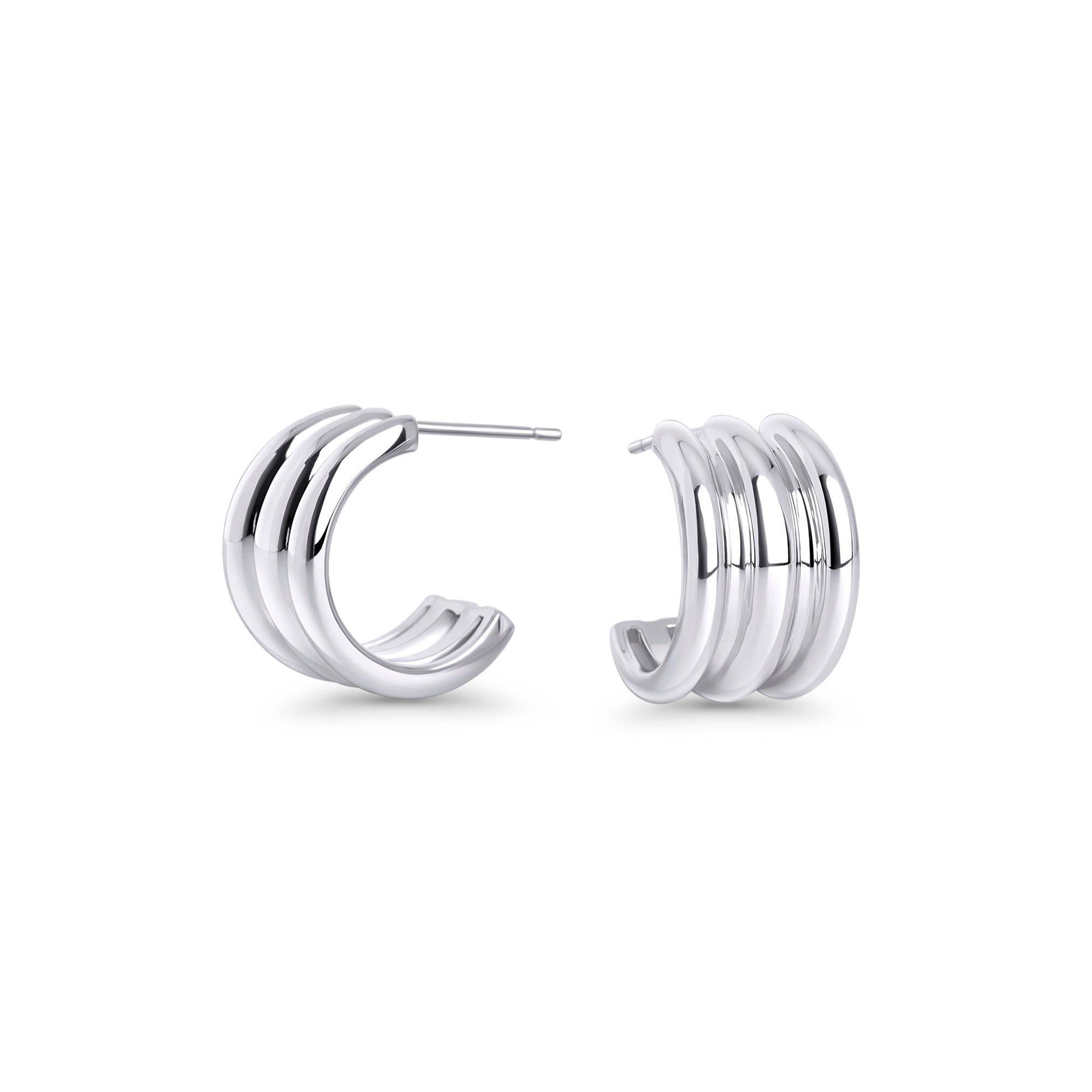 Melissa Hoop Earrings for Women - 14K Gold Plated Stainless Steel Dangle Hoops - Trendy Fashion Jewelry for Everyday Wear & Special Occasions