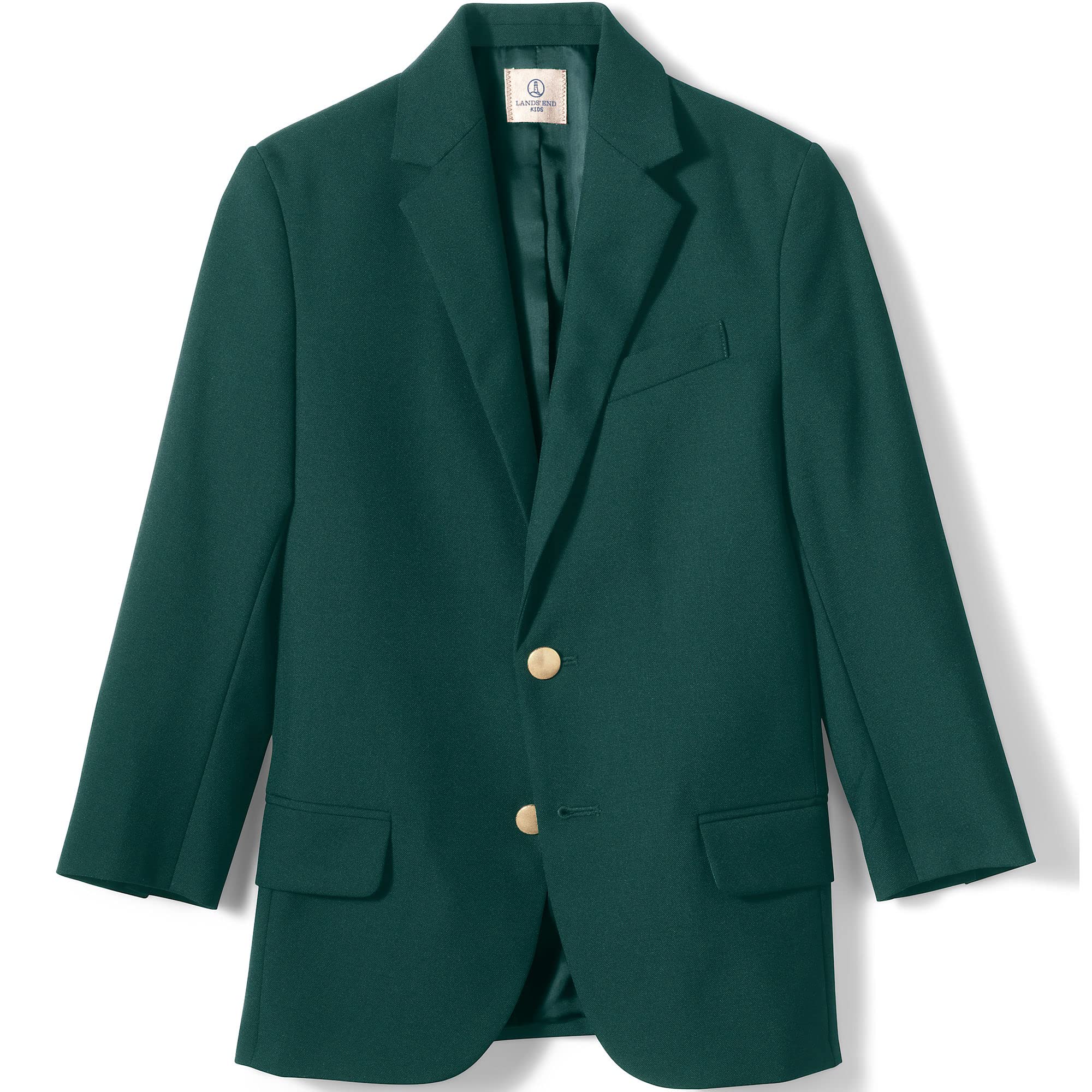 Lands' End Boys' School Uniform Hopsack Blazer - Classic Fit Formal Jacket for Kids | Perfect for School, Church, and Special Occasions