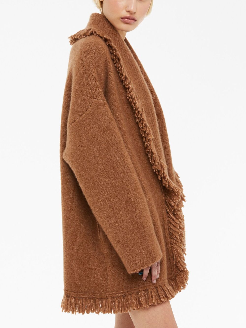 Alanui Camel Knit Sweaters for Women - Cozy Oversized Cardigan for Fall & Winter - Perfect for Casual Outfits and Layering