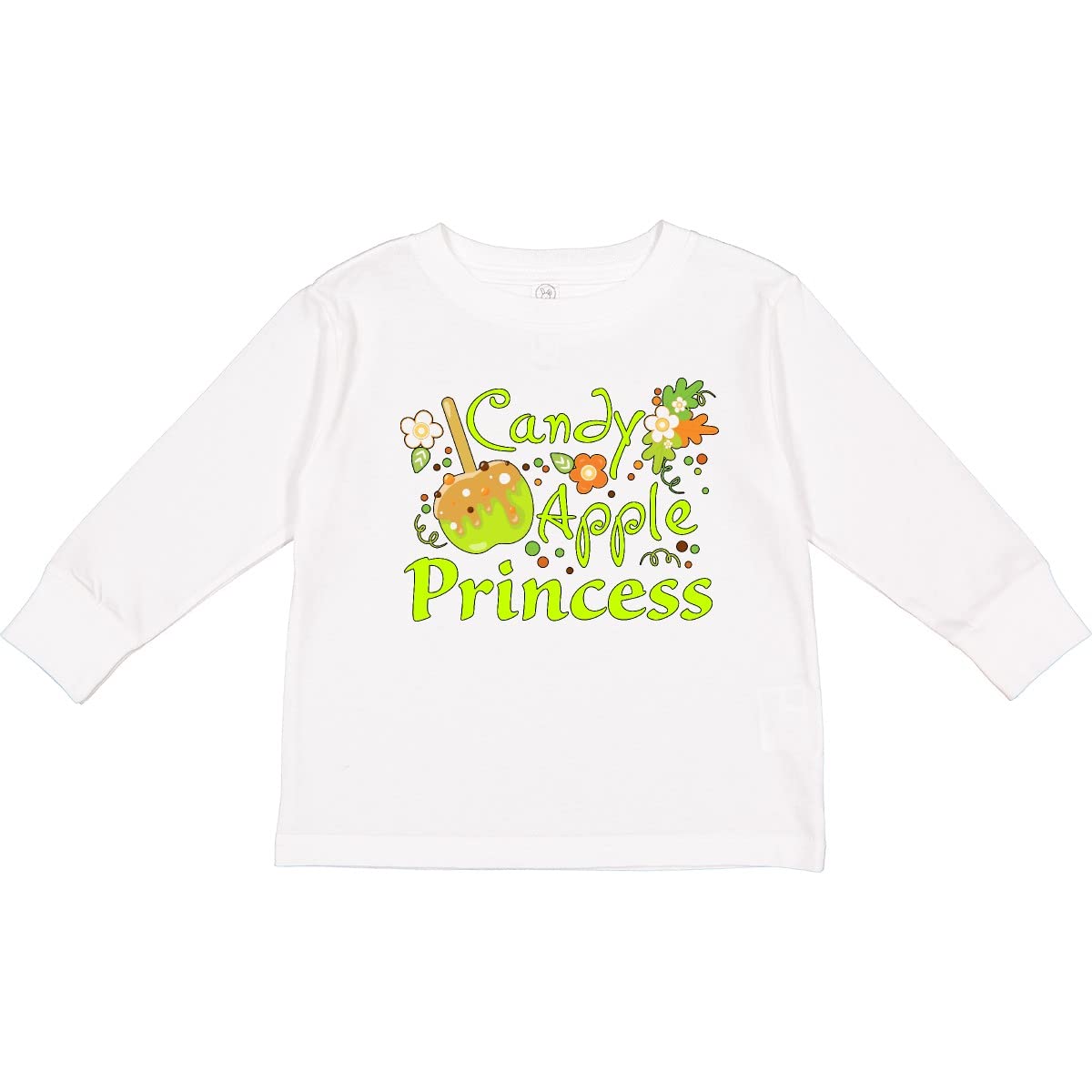 Inktastic Candy Apple Princess Toddler Long Sleeve T-Shirt - Cute Girls' Graphic Tee for Toddlers, Soft Cotton Top for Playdates, Preschool & Family Outings