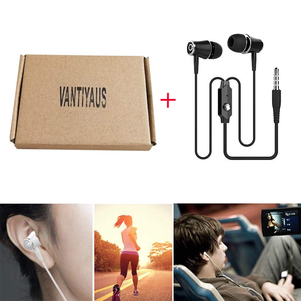 VANTIYAUS Wired Earbuds for Kindle Fire HD 8/10 (Pre-2019 Models), Sony Xperia XZ Premium/XZs/L1 - Noise Isolating In-Ear Headphones for Reading, Gaming & Music | Compatible with Android Smartphones