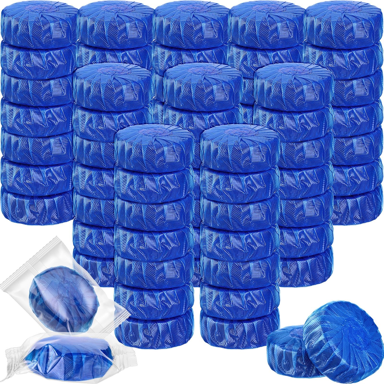 Automatic Flush Toilet Bowl Cleaner Tablets - 10 Pack | Powerful Toilet Tank Cleaning Balls with Deep Clean Blue Bubbles & Mild Lemon Scent | Bathroom Essentials for Fresh & Hygienic Toilets | Perfect for Homes, Hotels & Offices