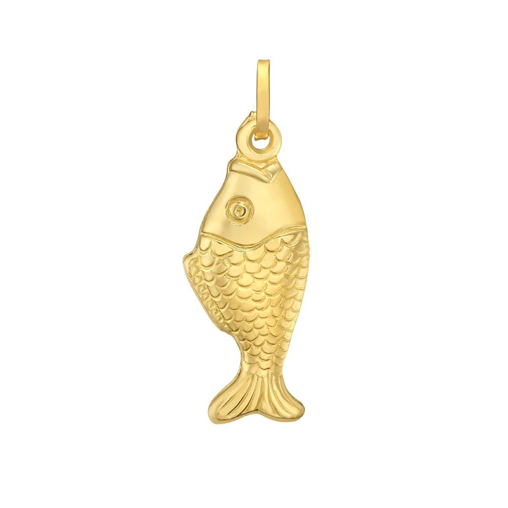14K Gold Fish Charm Pendant Necklace - Elegant Jewelry for Women, Gift for Her - Perfect for Birthdays, Anniversaries & Everyday Wear