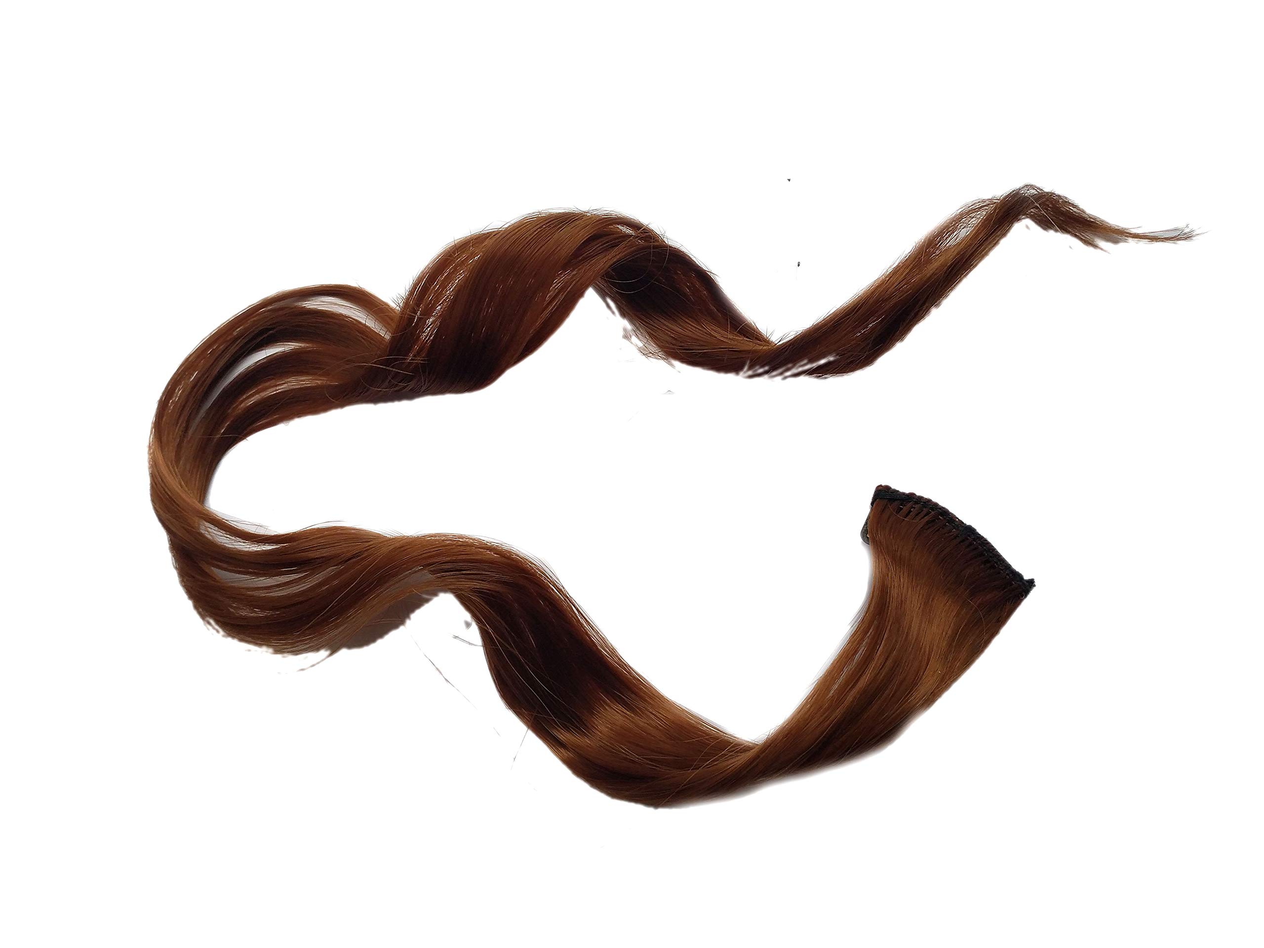 Maahal™ Premium Dark Brown Curly Hair Extensions for Women & Girls - Natural-Looking Colored Hair Strips (Pack of 1) - Perfect for Daily Styling, Parties & Special Occasions