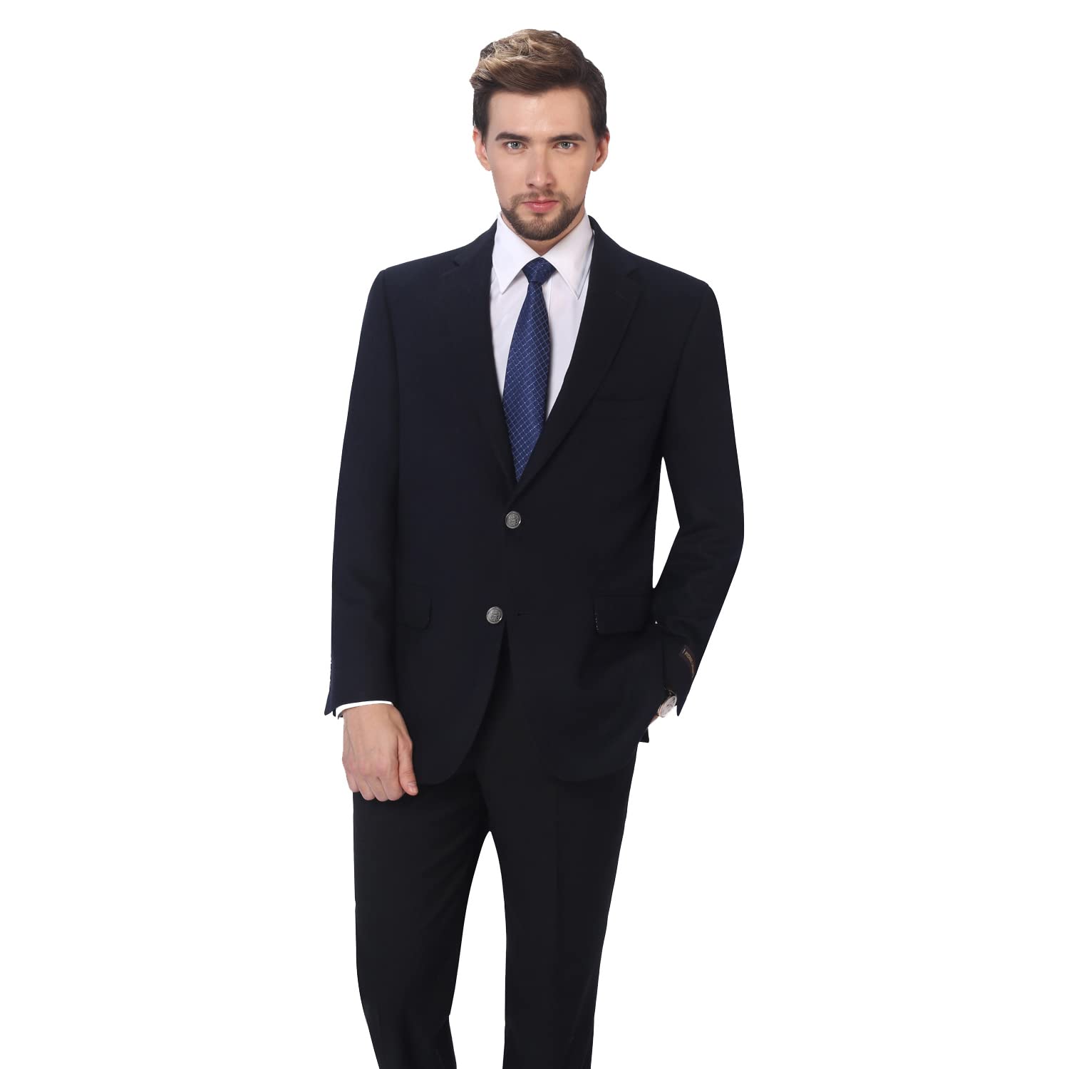 Premium Wool Blend Men's Business Blazer - Slim Fit Suit Jacket for Office, Wedding & Formal Events - Professional Dress Coat for Work & Business Meetings