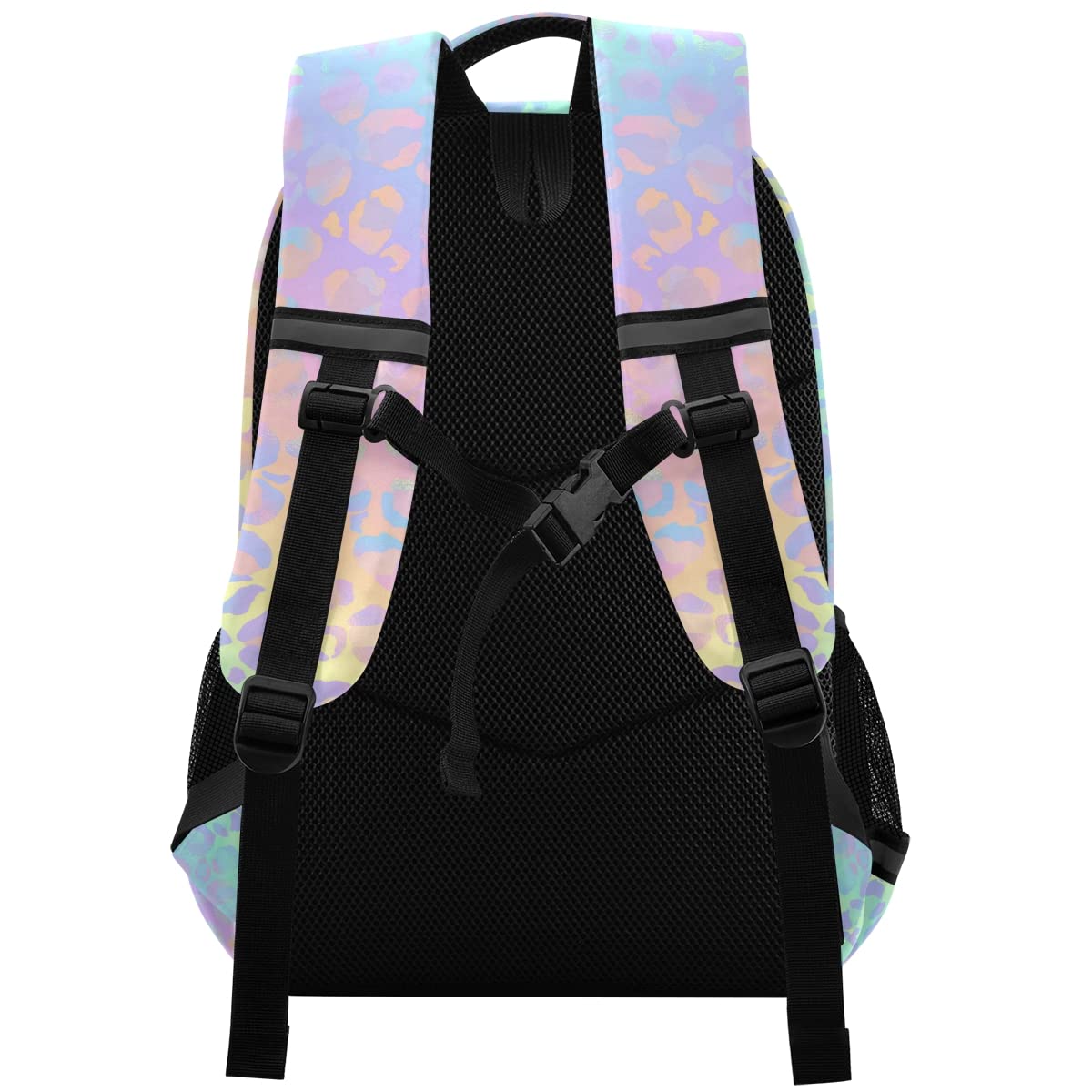 ALAZA Custom Leopard Print Rainbow Cheetah Backpack Purse - Personalized Laptop Bag for 13 14 15.6 Inch Notebook & Tablet - Stylish School & Casual Daypack for Women & Teens - Perfect for College, Work & Travel