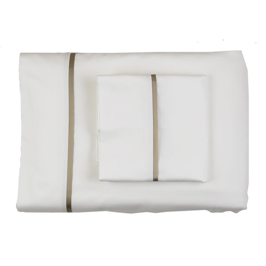 Luxury 100% Silk Trim Sheet Set - Queen Size White Bedding for Ultimate Comfort | Perfect for Master Bedroom, Guest Room & Hotel Decor