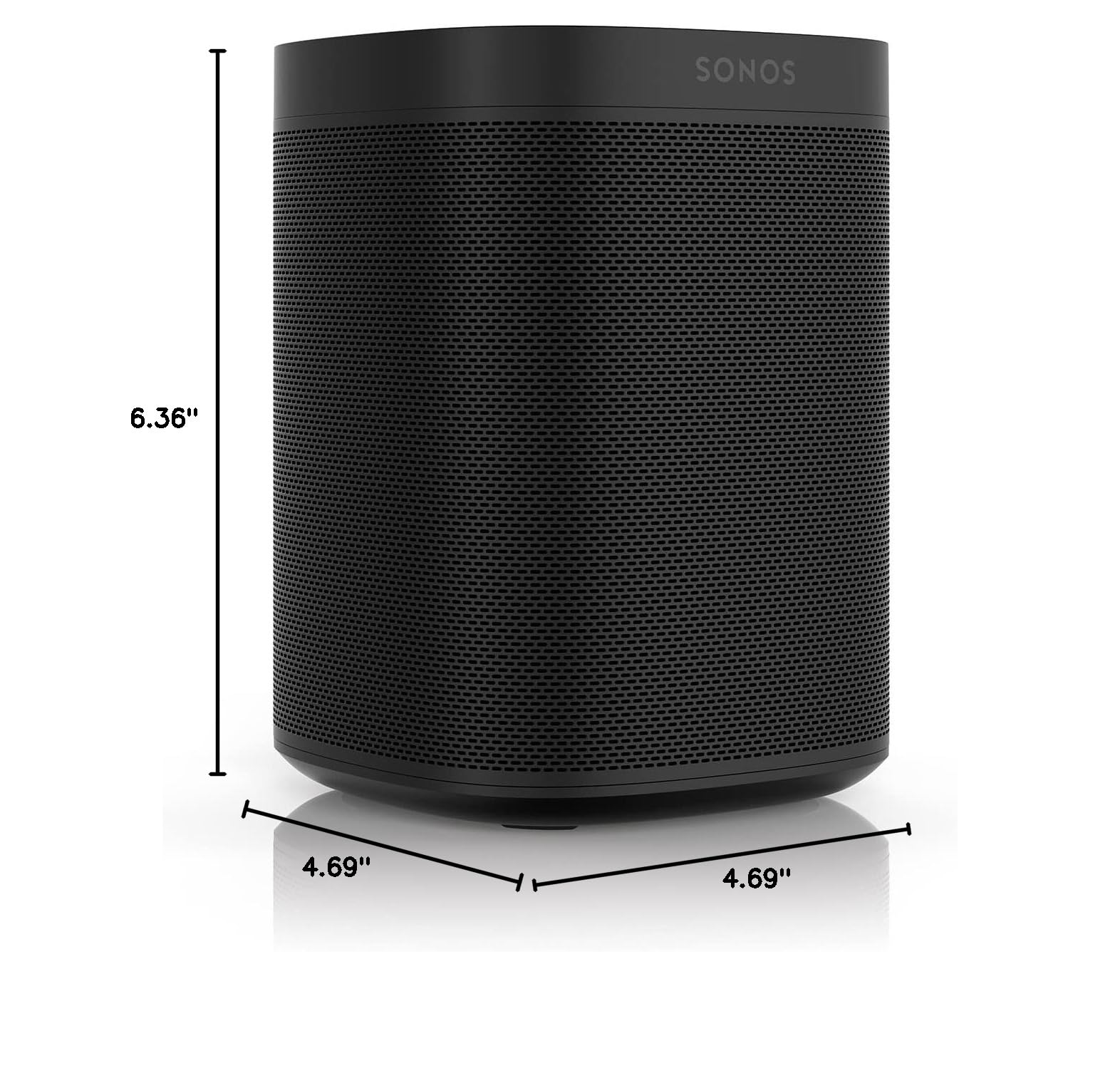 Sonos One SL Smart Speaker - Wireless Streaming, No Microphone, Premium Sound - Black - Perfect for Home Theater, Music Listening & Multi-Room Audio