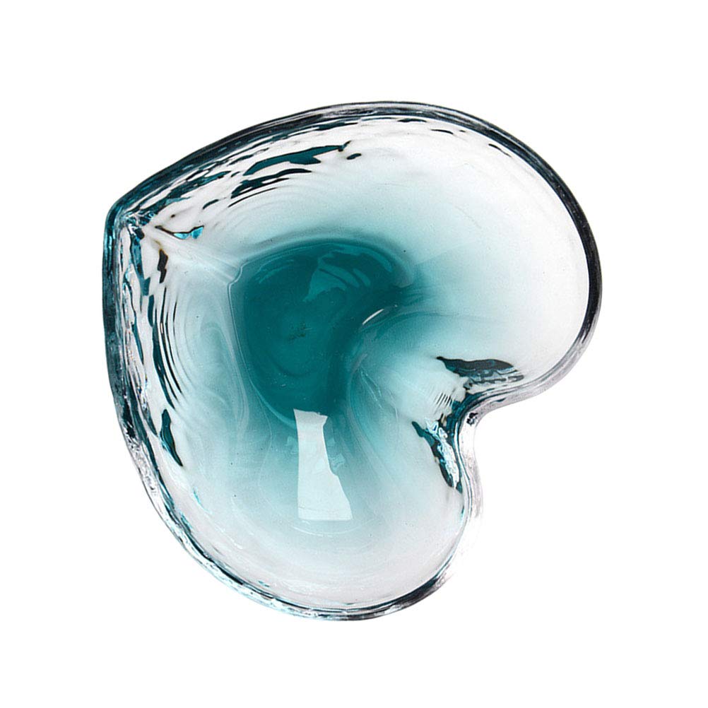 DOITOOL Glass Heart Salad Bowl - Elegant Crystal Fruit Bowl for Serving Desserts, Snacks & Salads | Perfect for Lunch, Parties & Home Dining