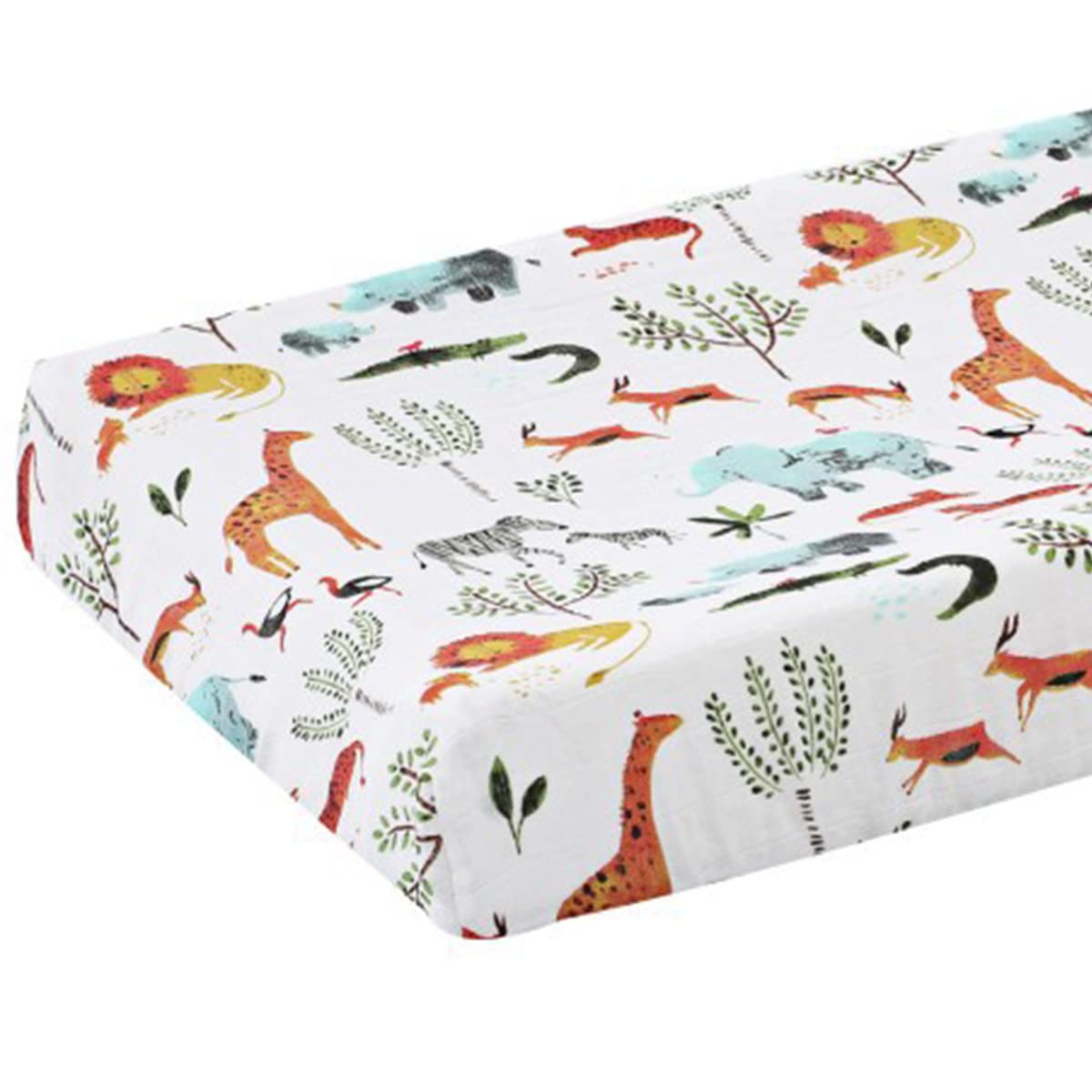 Soft Breathable Cotton Diaper Changing Pad Cover - Washable & Reusable Nappy Changing Table Sheet for 0-3 Years Old Toddlers (Forestry) | Perfect for Nursery, Daycare & Travel Use