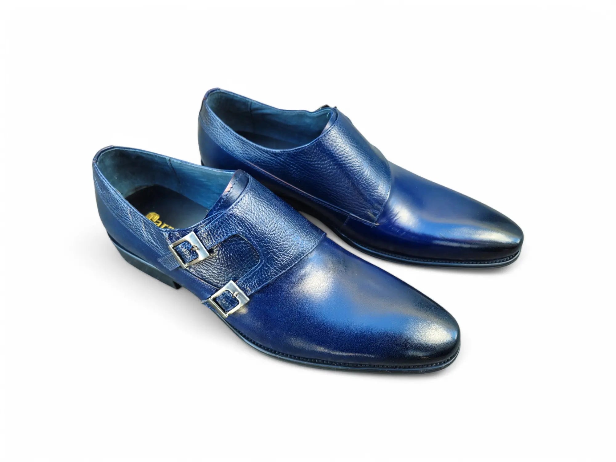 Premium Double Monk Strap Loafers for Men - Genuine Leather Dress Shoes for Business & Casual Wear - Comfortable Slip-On Shoes for Office, Wedding & Formal Events