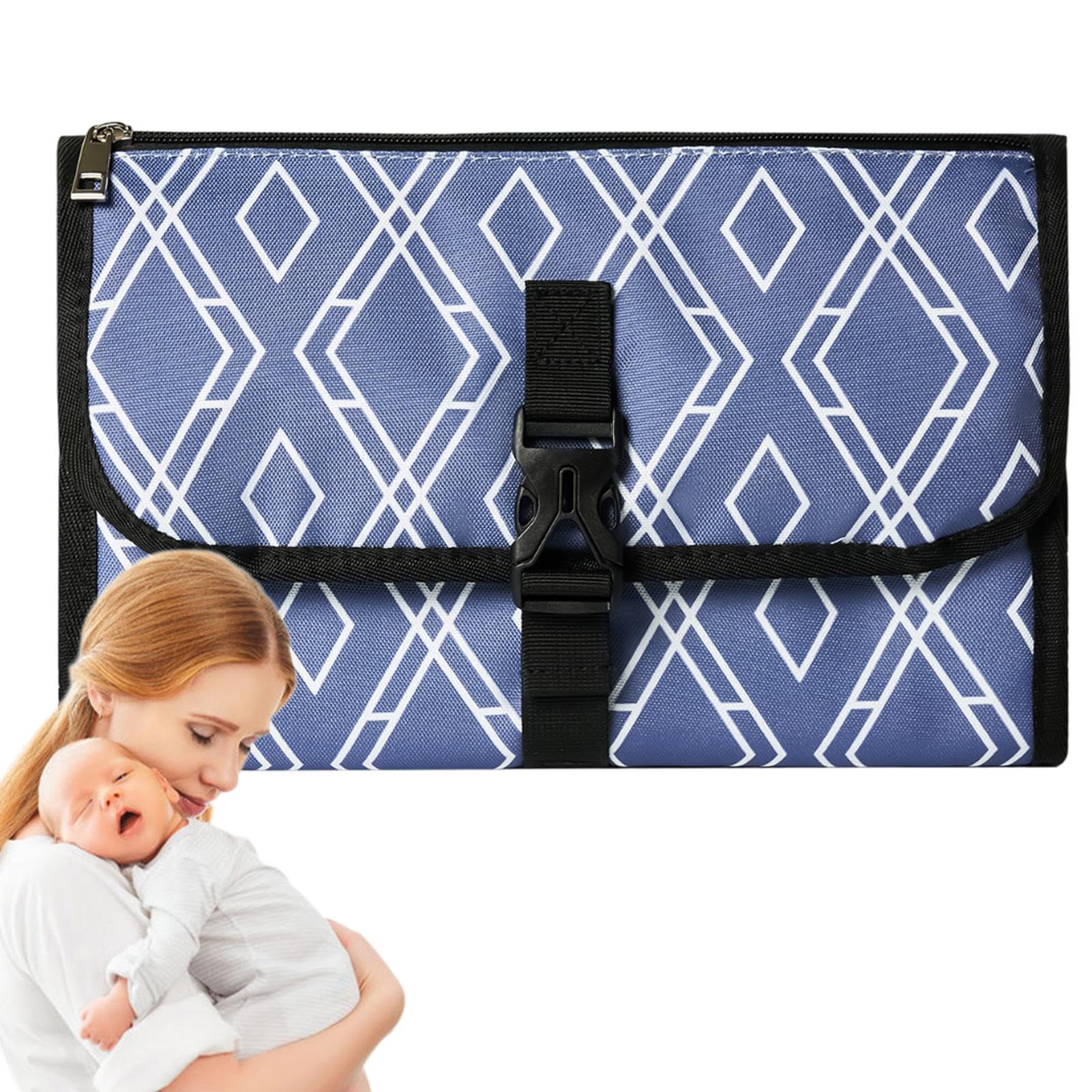 Portable Waterproof Travel Diaper Changing Pad - Foldable Wipeable Baby Changing Mat for On-the-Go Parents | Perfect for Airplane, Car & Outdoor Diaper Changes | Includes Travel Storage Bag