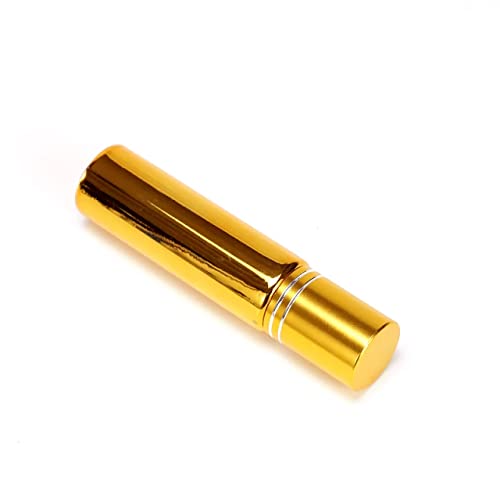 6 Pack 10ml Gold Metallic Refillable Roll On Glass Bottles for Essential Oils, DIY Perfume, Cosmetics & Blends - Premium Reusable Empty Bottles for Aromatherapy, Travel & Gift Giving