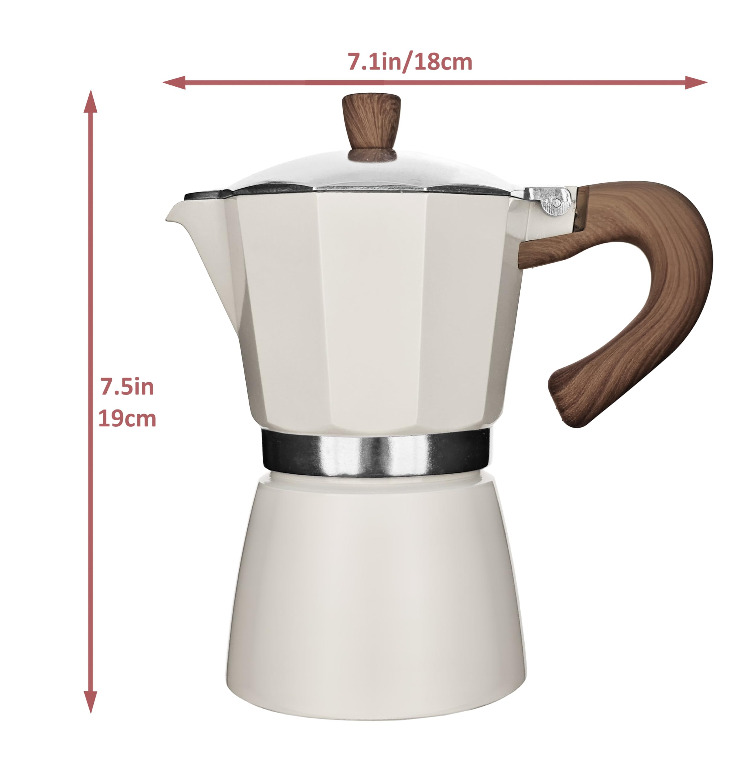 AGOGO Milano 6-Cup Stovetop Espresso Maker - Moka Pot & Greca Coffee Maker with Paper Filter for Rich Italian-Style Coffee | Perfect for Home Brewing, Camping & Gifts