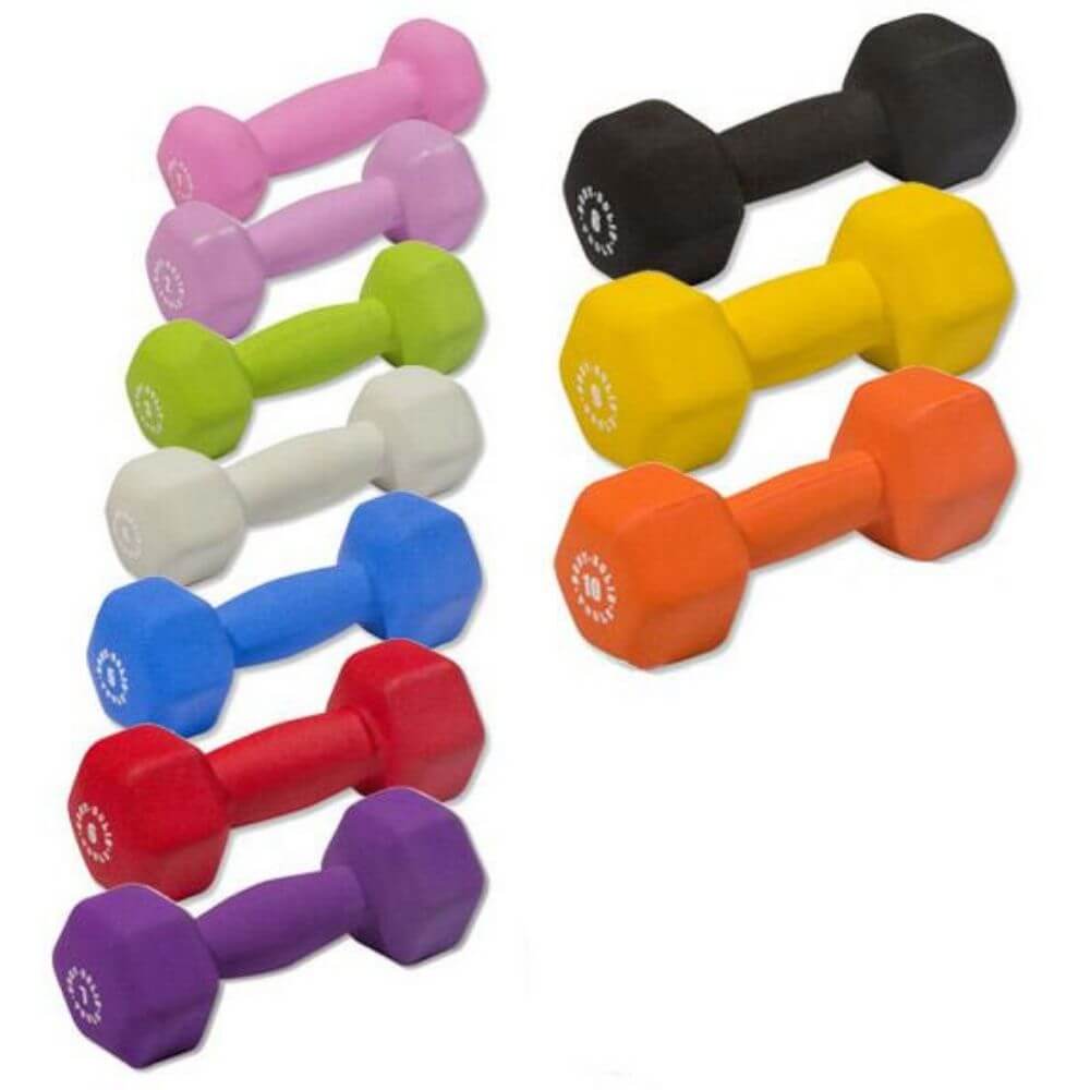 Body Solid Neoprene Dumbbell Set - 5-50 lbs Weight Options for Home Gym & Strength Training | Non-Slip Grip, Durable Rubber Coating | Perfect for Fitness, CrossFit & Workout Routines