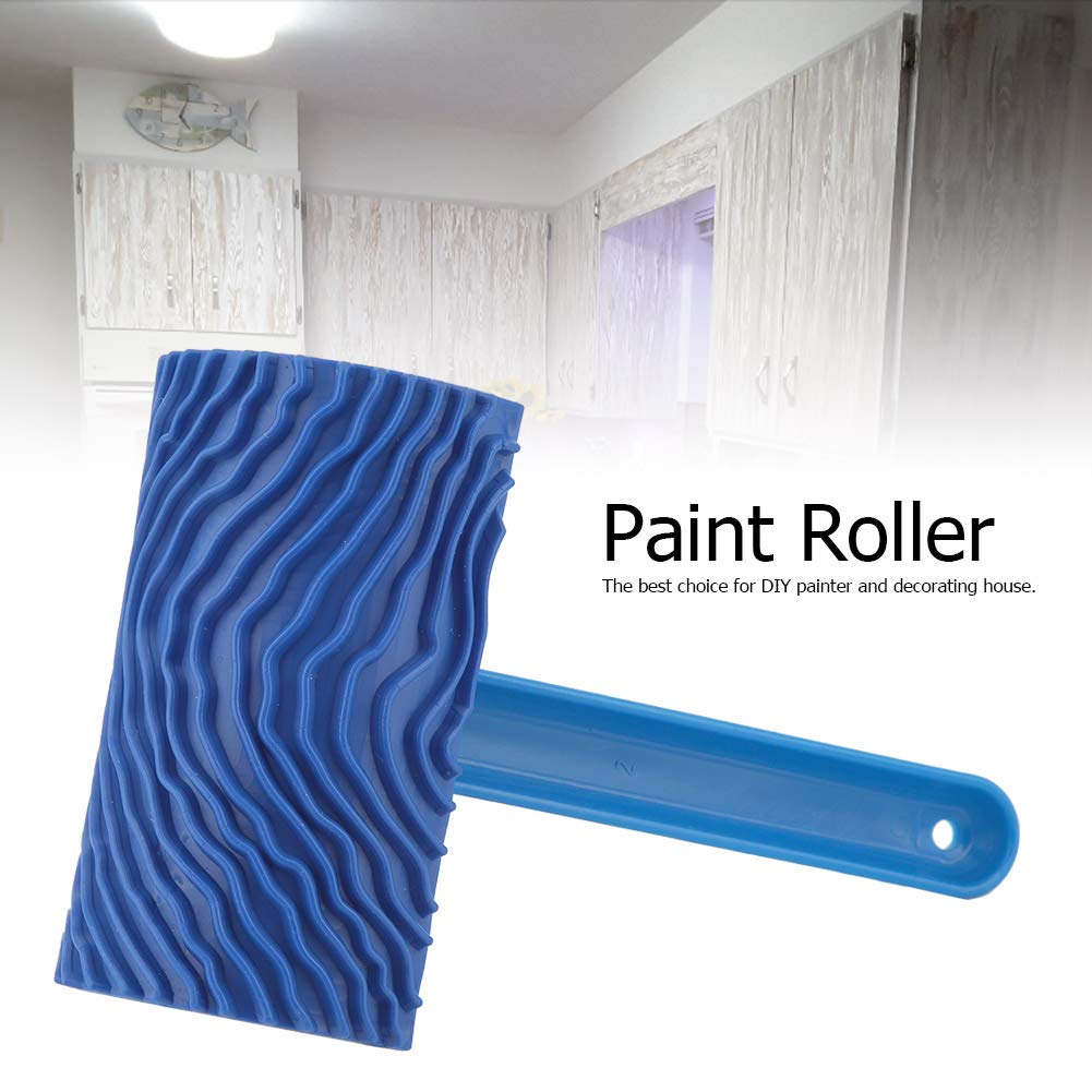 OUKENS Wood Grain Paint Brush & Roller Set - Rubber Wood Grain Effect for Wall Painting - Perfect for DIY Home Decor, Furniture Refinishing, and Artistic Projects