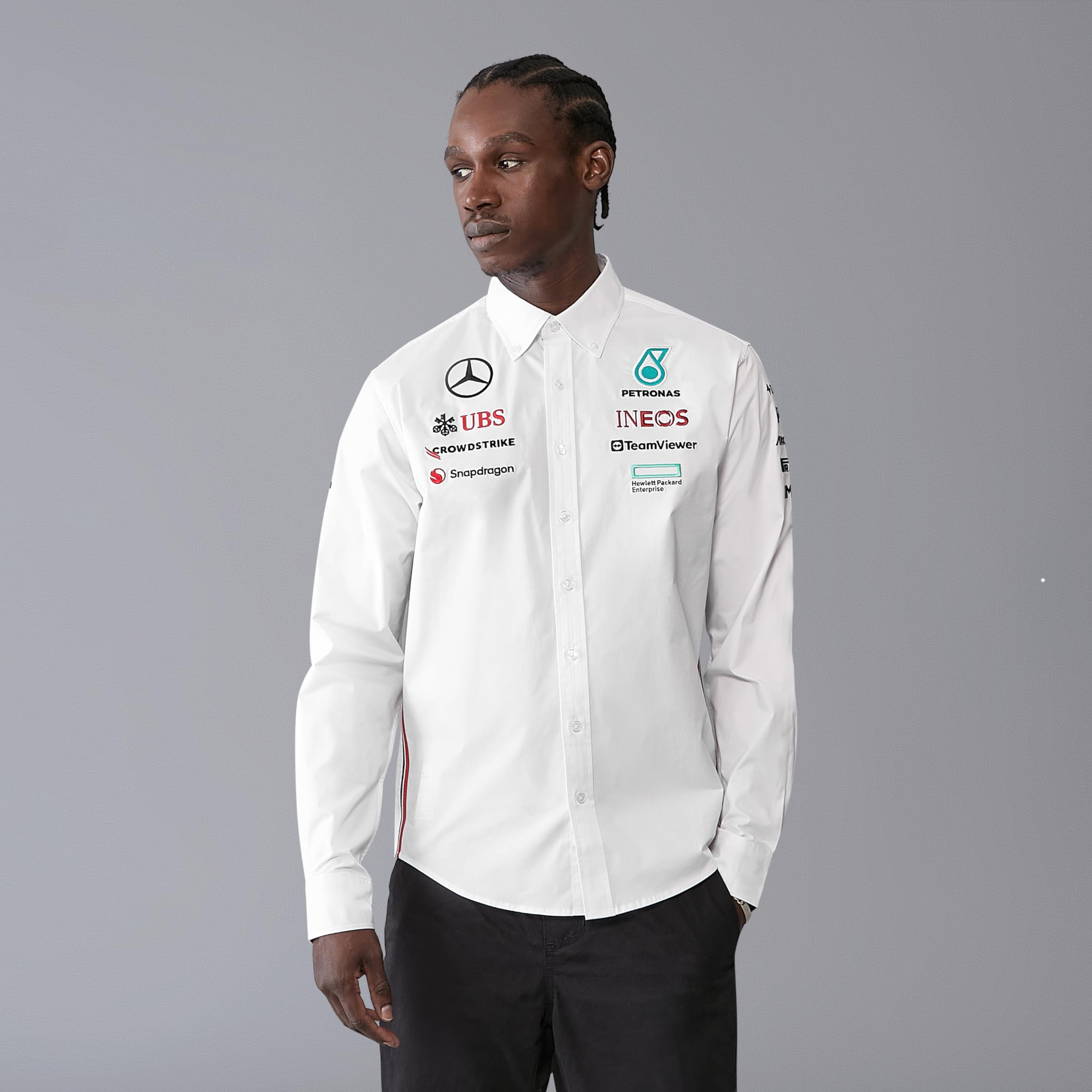 2024 Mercedes AMG Petronas F1 Team Men's Polo Shirt - Official Formula 1 Racing Apparel for Fans & Enthusiasts - Perfect for Race Day, Sports Events & Casual Wear