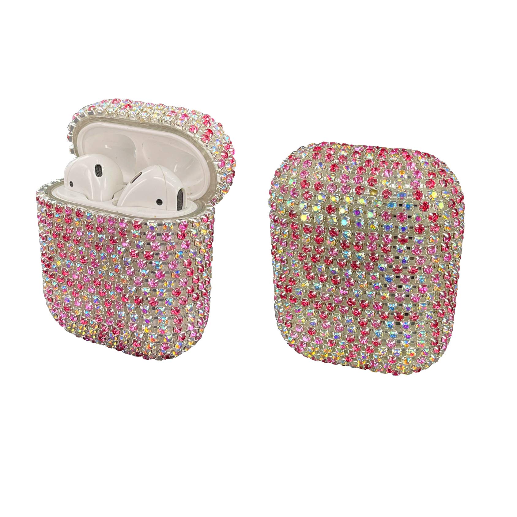 Sparkle Diamond Hard Case for Apple AirPods 1 & 2 - Protective Cover with Carrying Case | Glittery Phone Accessory for Women, Girls | Perfect for Travel, Gym & Daily Use