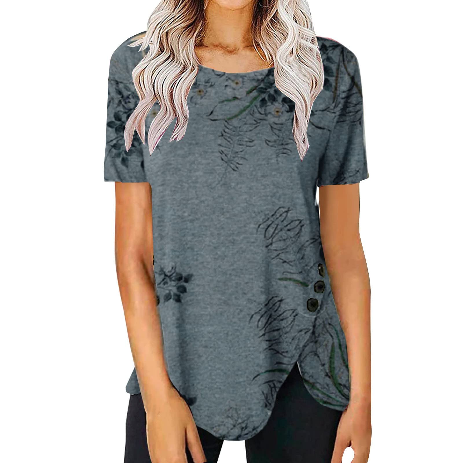 Women's Casual Summer Short Sleeve Blouses - Button Up Henley & Tunic Tops for Daily Wear | Office, Weekend Outings & Summer Vacation Outfits