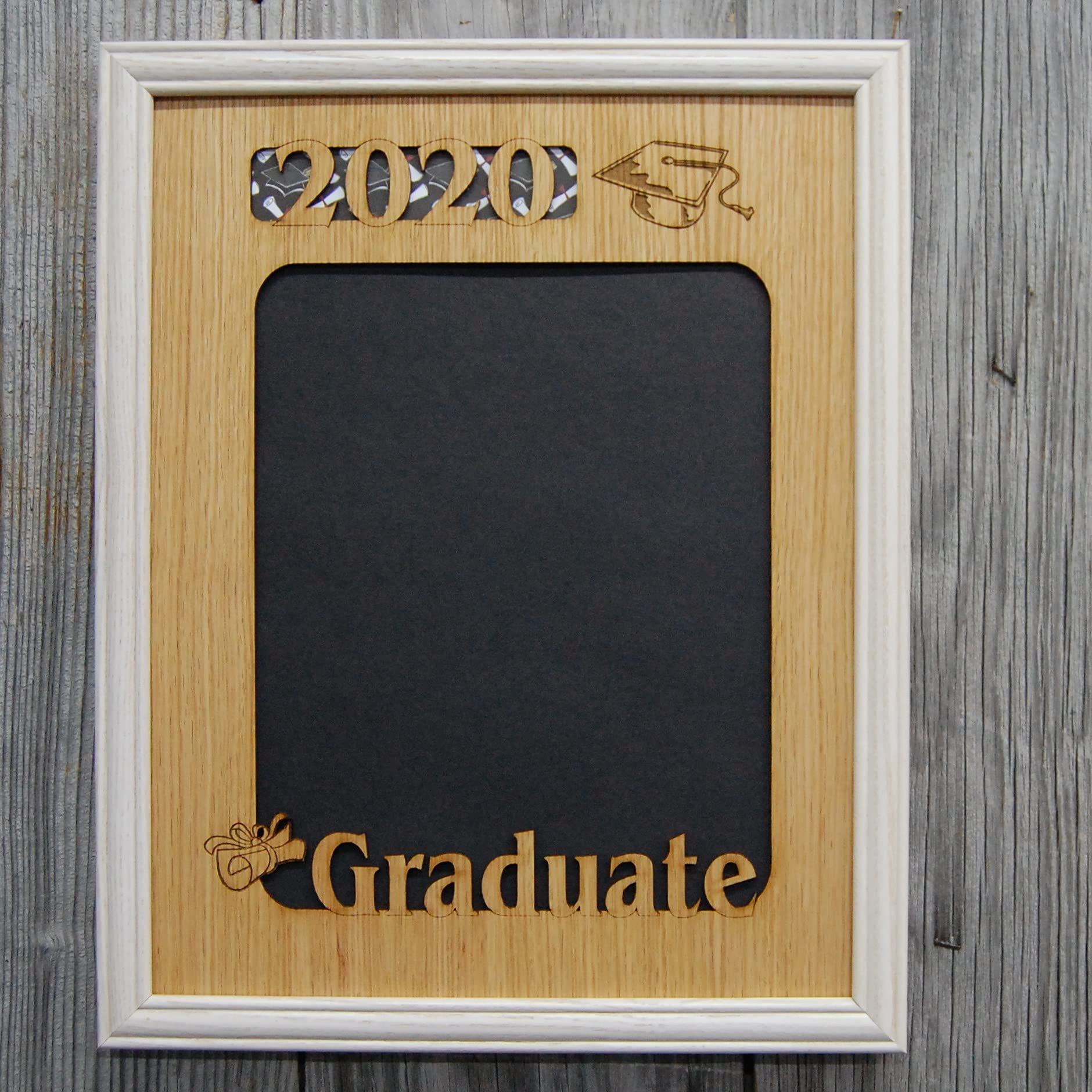 Personalized Graduation Picture Frame - Custom with Year, Name & School | 11x14 Inches for 8x10 Photo | Whitewash Finish | Perfect for Graduation Gifts, School Memorabilia & Home Decor